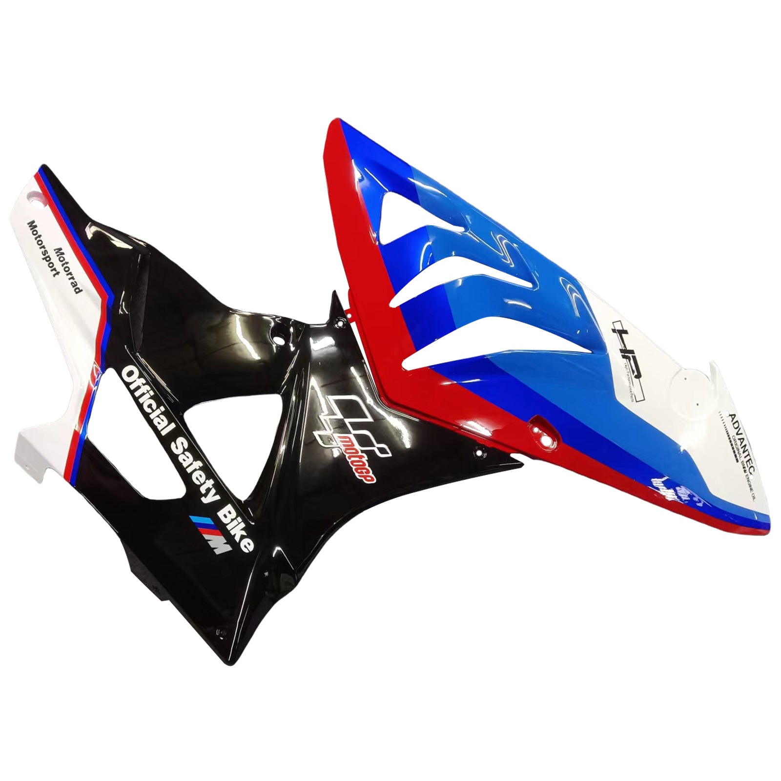 Amotopart 2009-2014 BMW S1000RR vzorec uhlíkových vláken bílé kapky