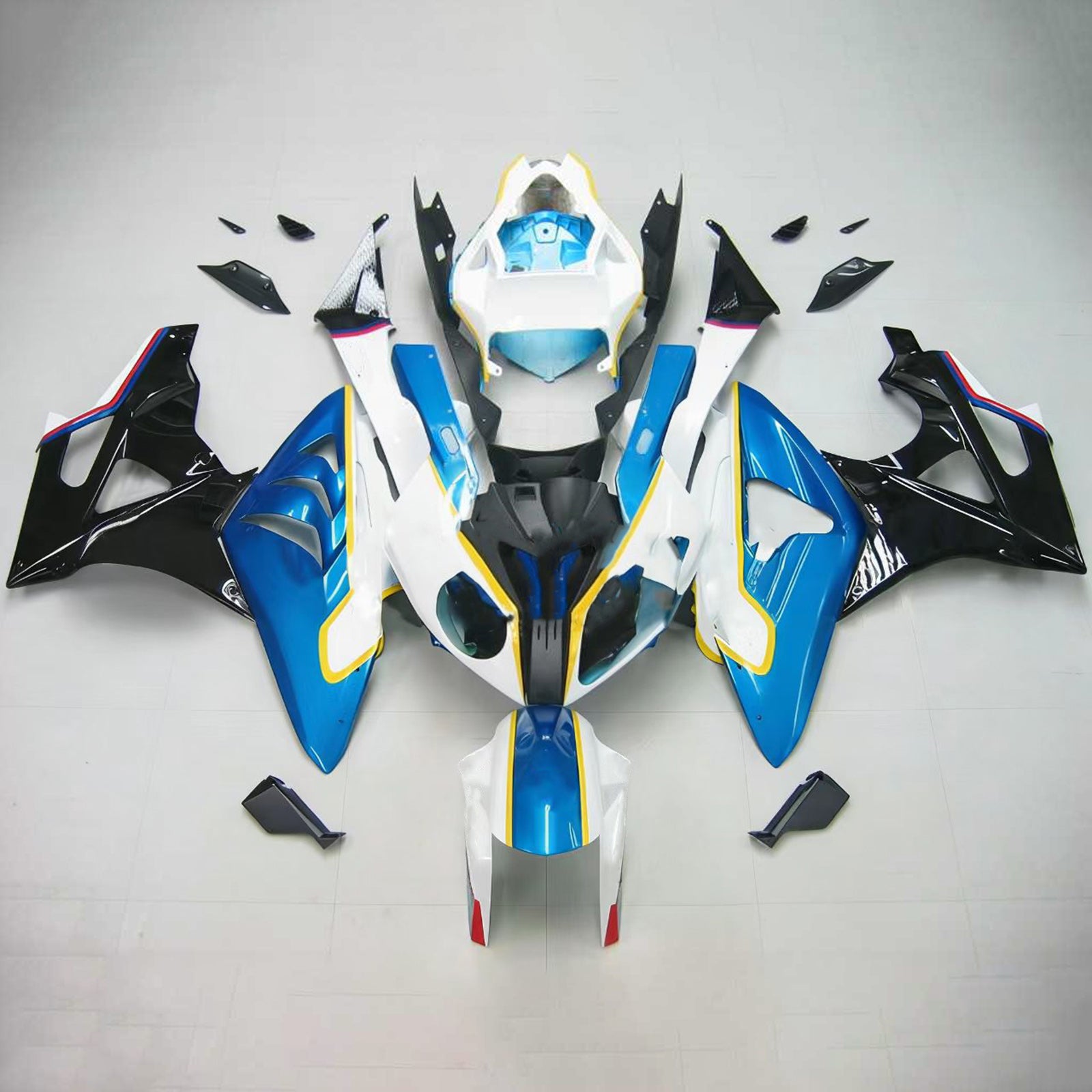 Amotopart 2009–2014 BMW S1000RR Blau&Wweißes Verkleidungsset