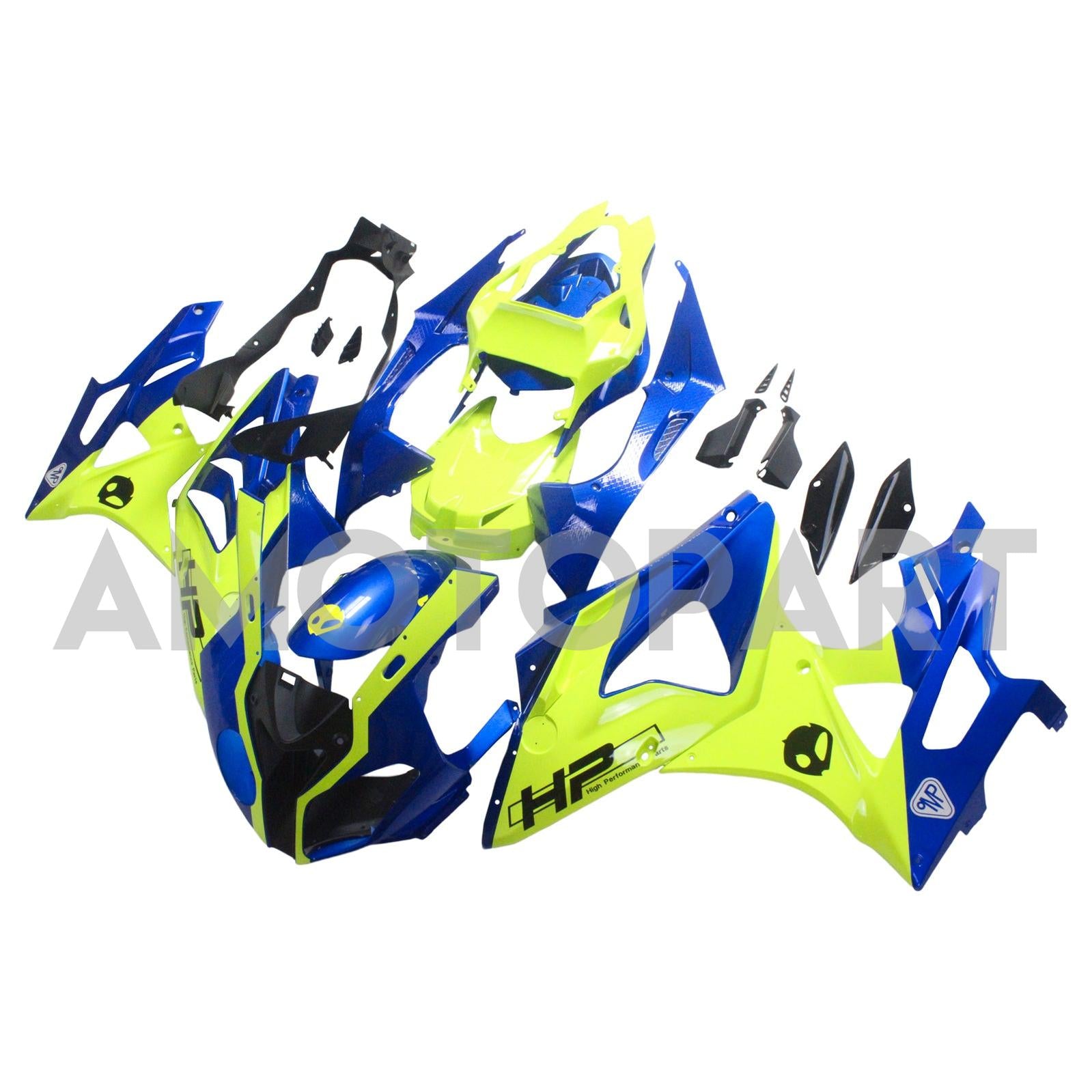 Amotopart 2009-2014 BMW S1000RR Blue & Yellow Fairing Kit