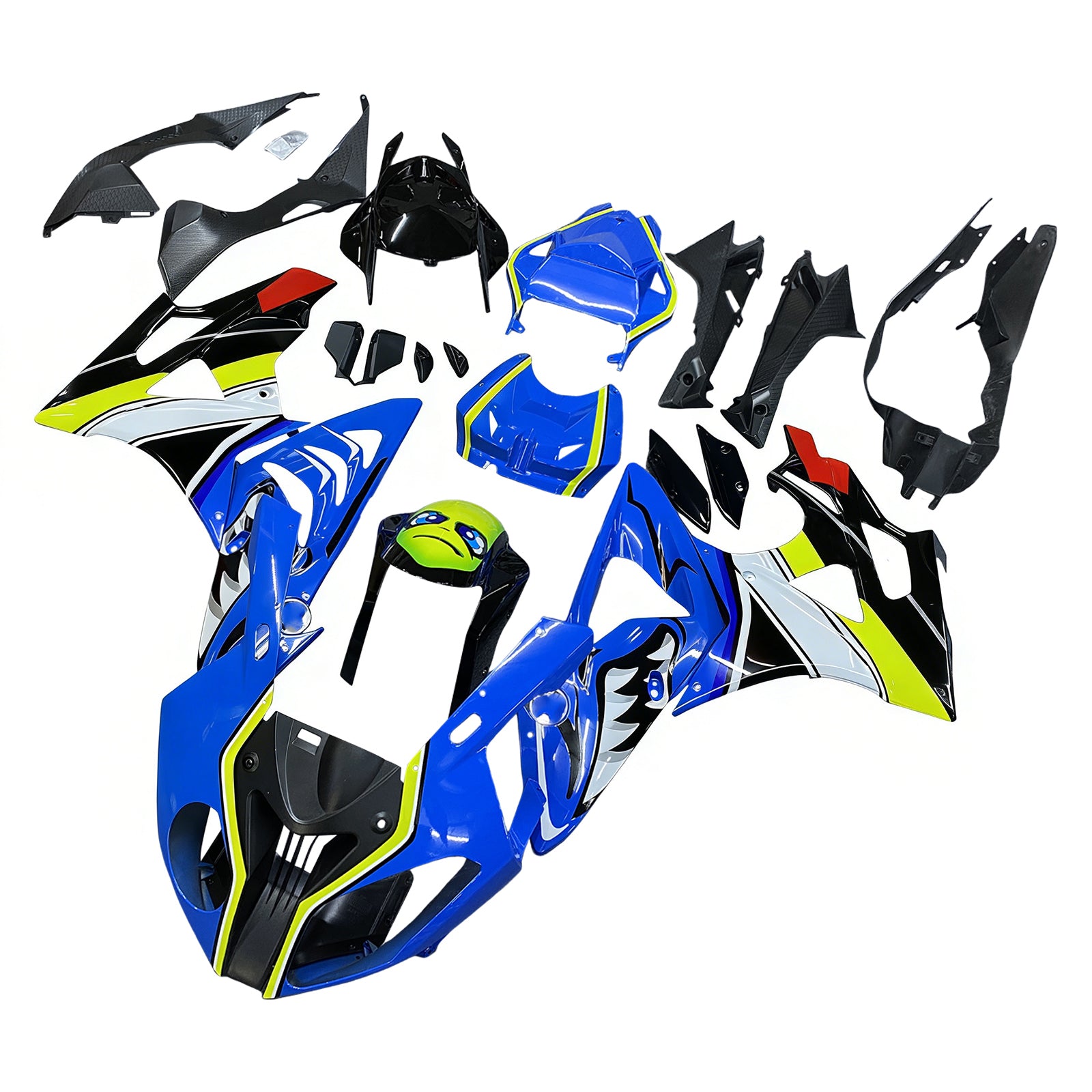 Amotopart BMW S1000RR 2009-2014 Blue&Yellow Monster Fairing Kit