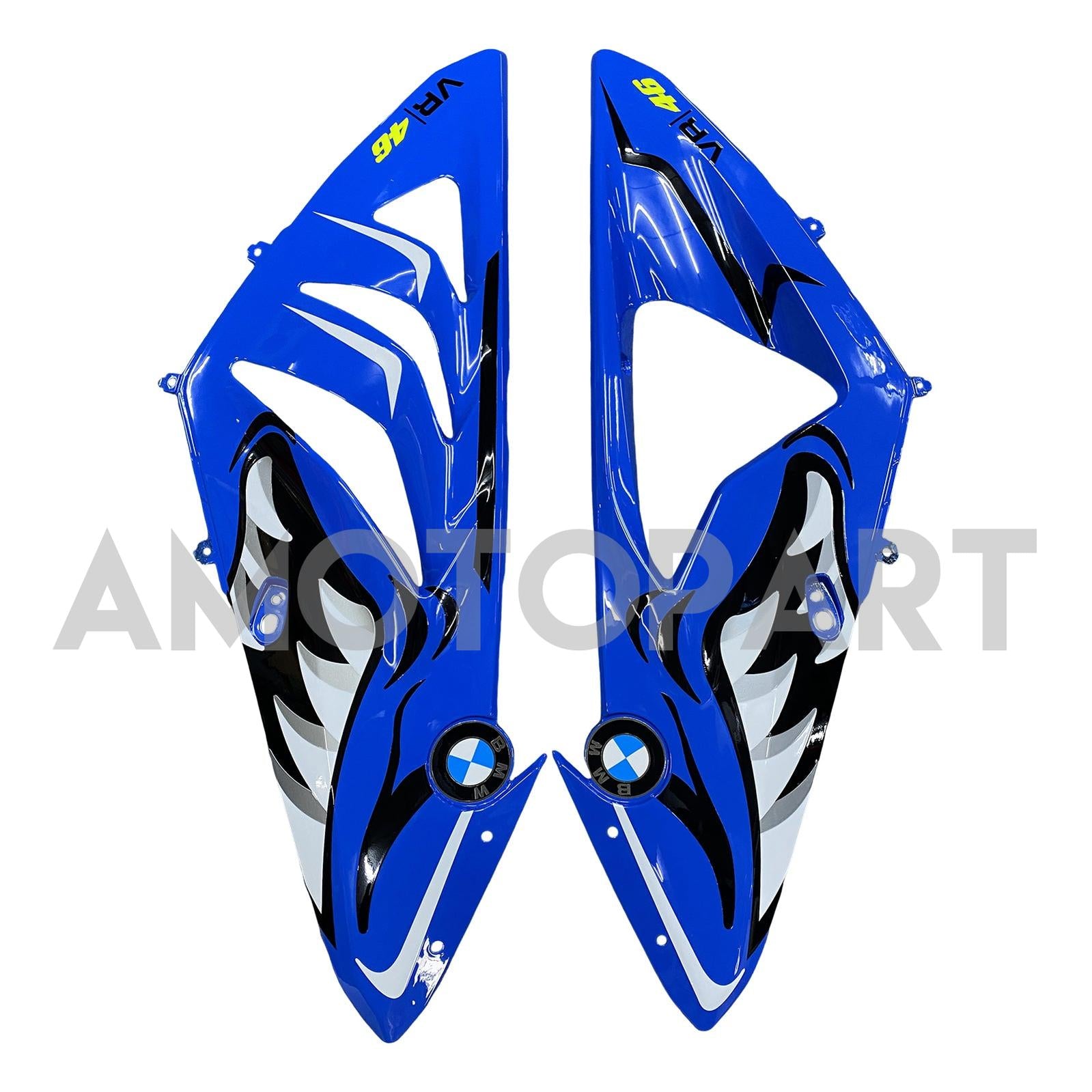 Amotopart BMW S1000RR 2009-2014 Kit de carenado Monster azul y amarillo