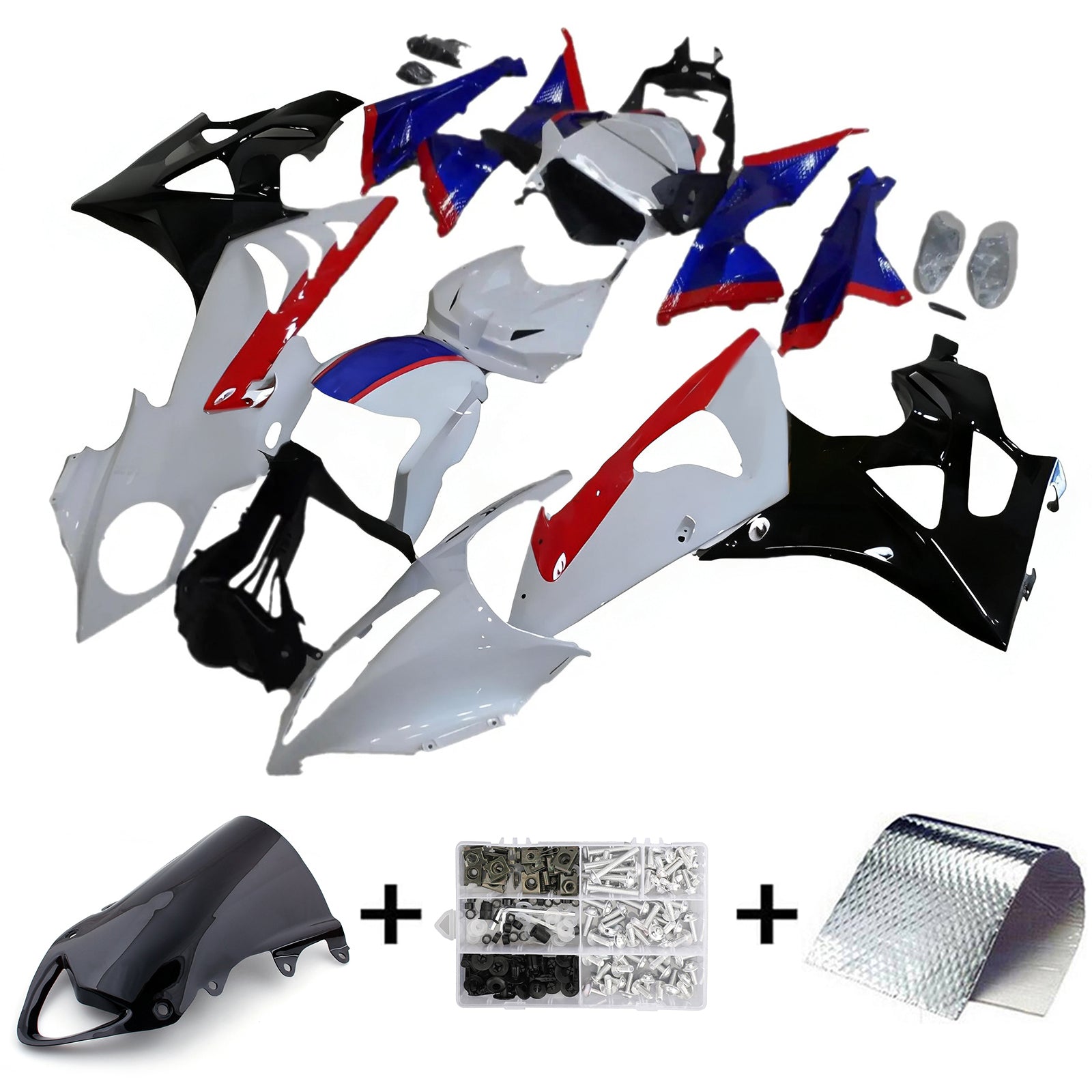 Amotopart BMW S1000RR 2009-2014 Blue & Red Style1 Failing Kit