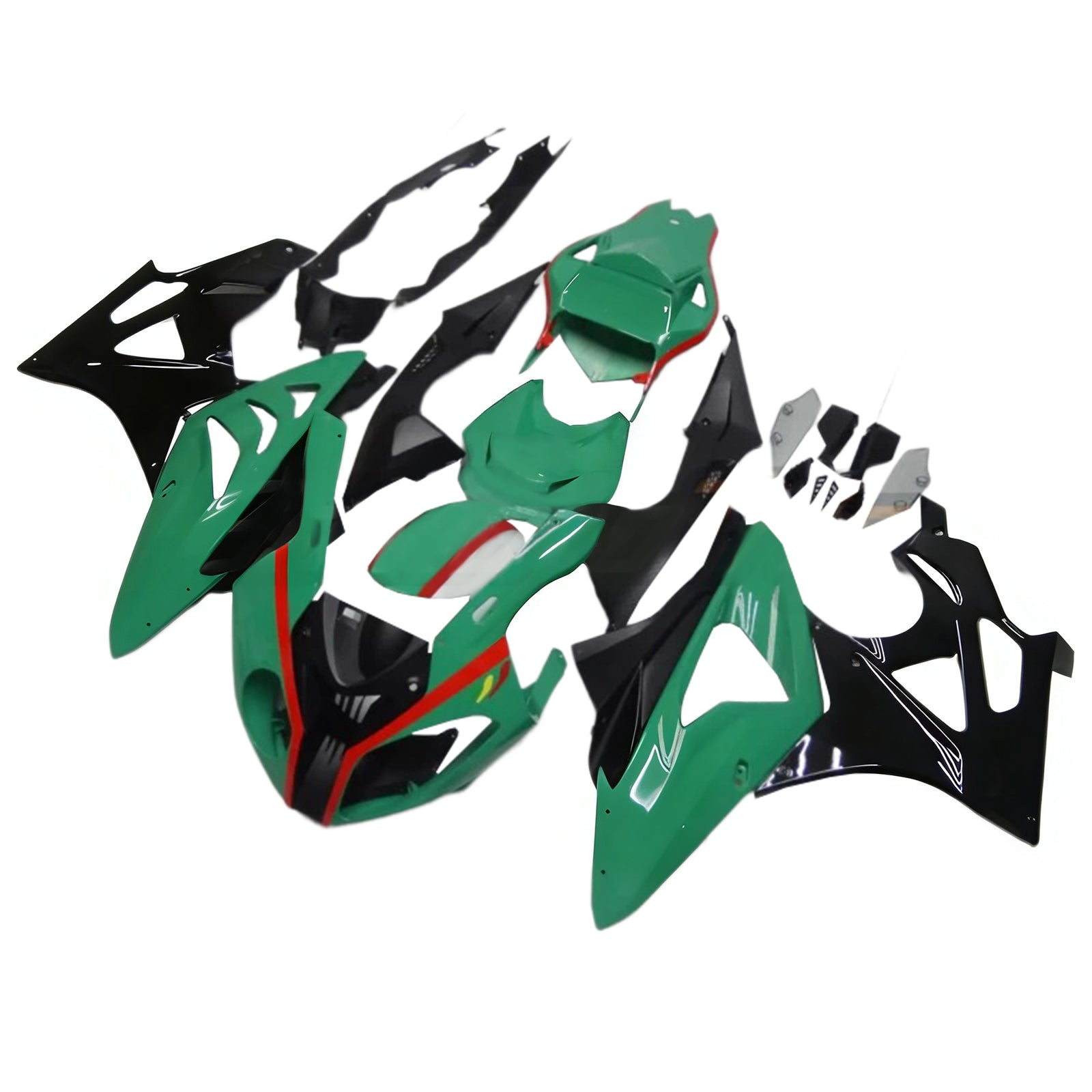 Amotopart BMW S1000RR 2009–2014 grünes Verkleidungsset