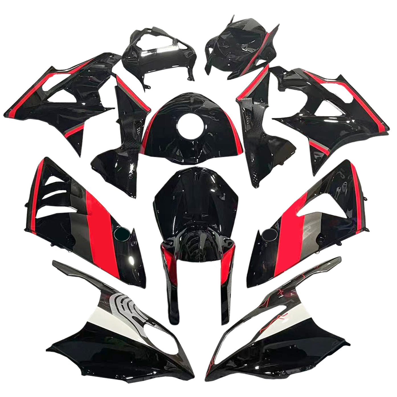 Amotopart BMW S1000RR 2009-2014 Black&Red Fairing Kit