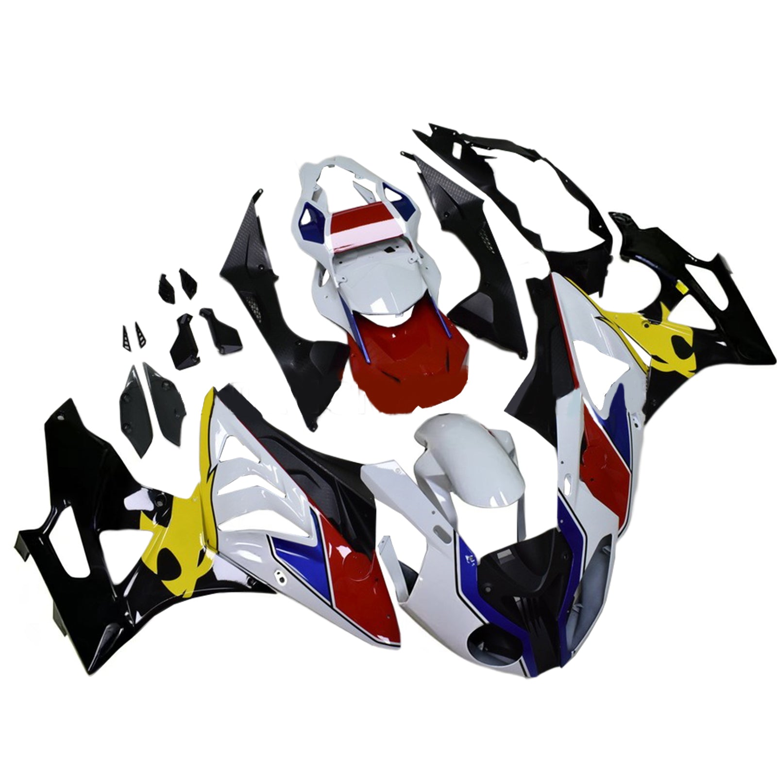 Amotopart BMW S1000RR 2009-2014 ホワイト&レッド Style2 フェアリングキット