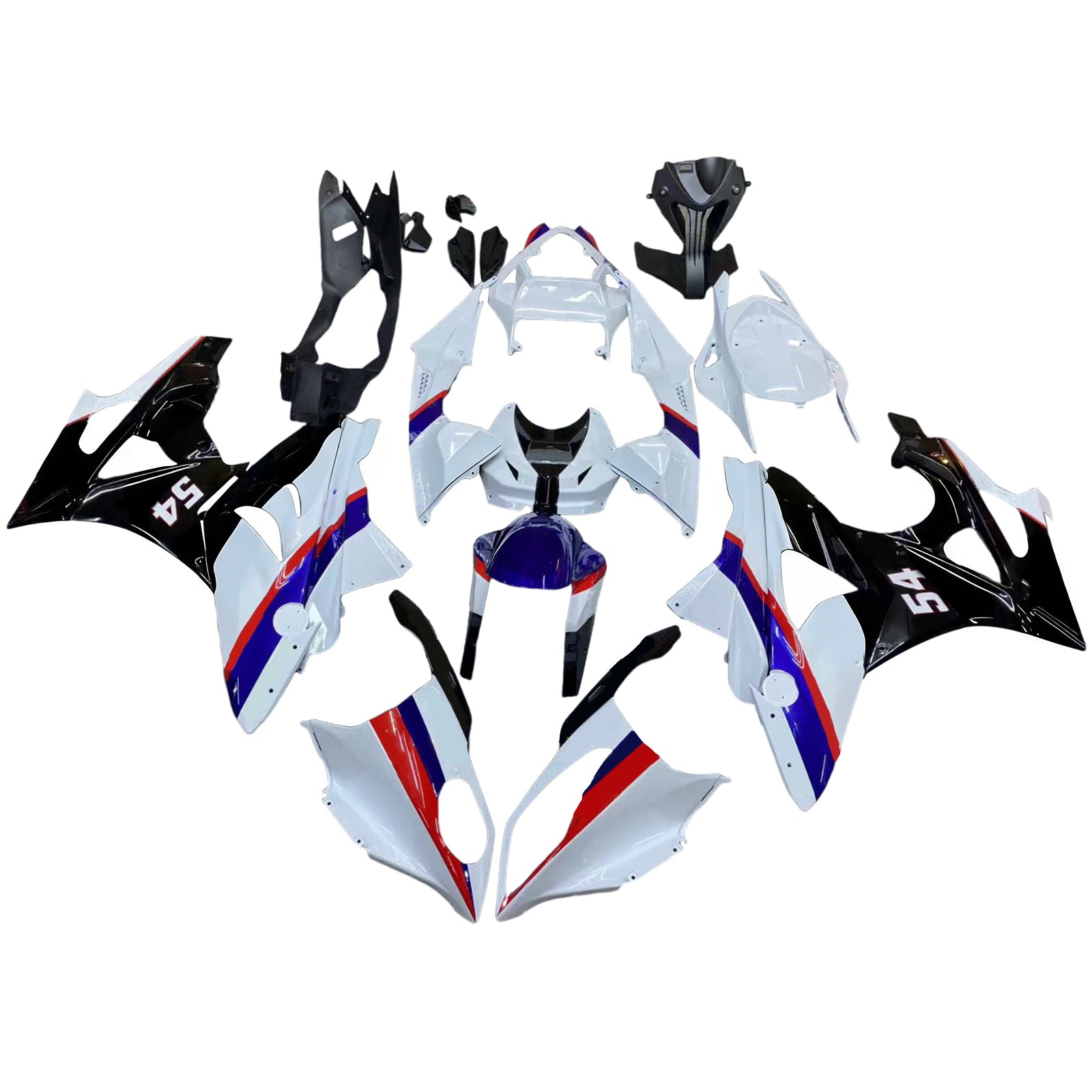 Amotopart BMW S1000RR 2009-2014 Blue&White Style1 Fairing Kit