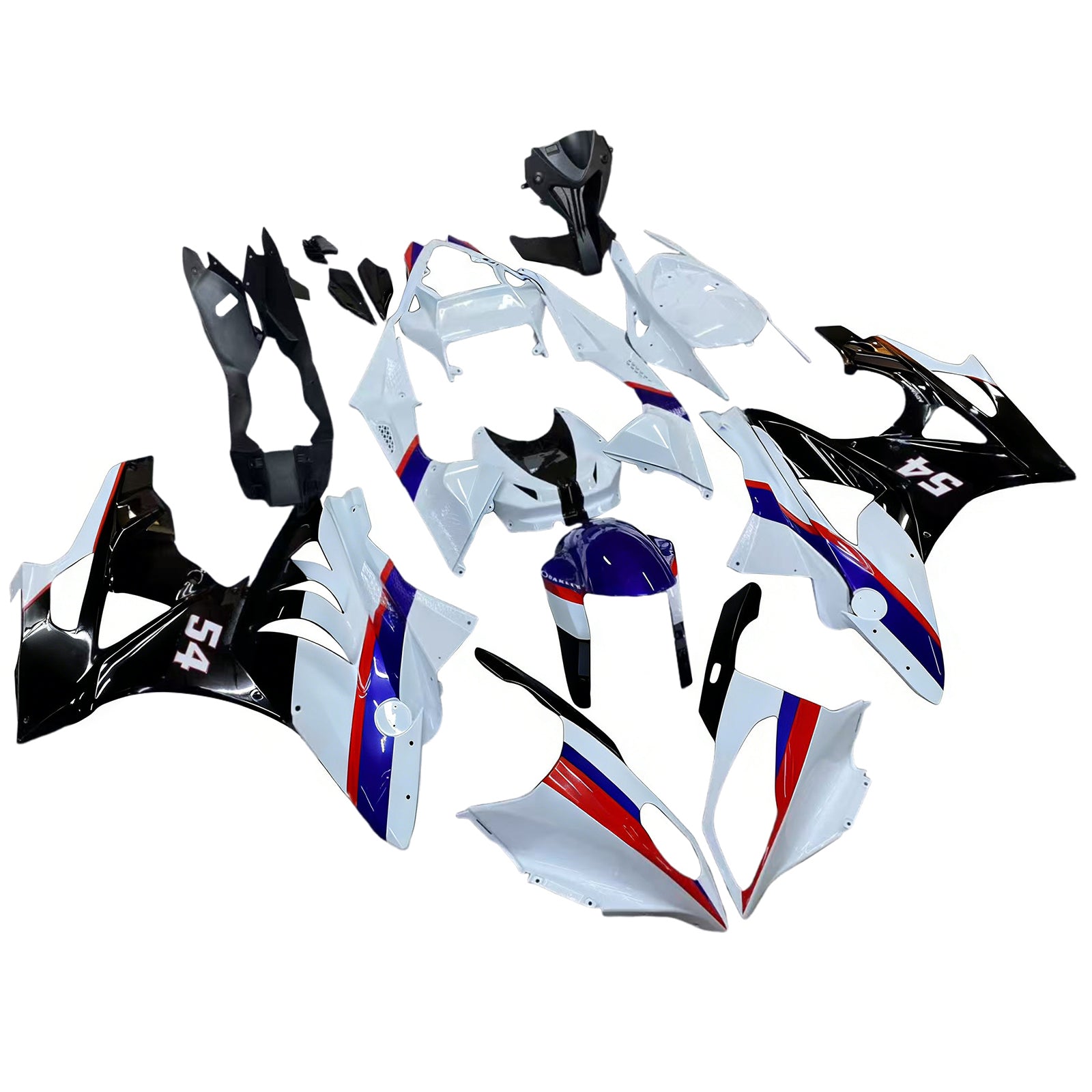 Amotopart BMW S1000RR 2009-2014 Blue&White Style1 Fairing Kit