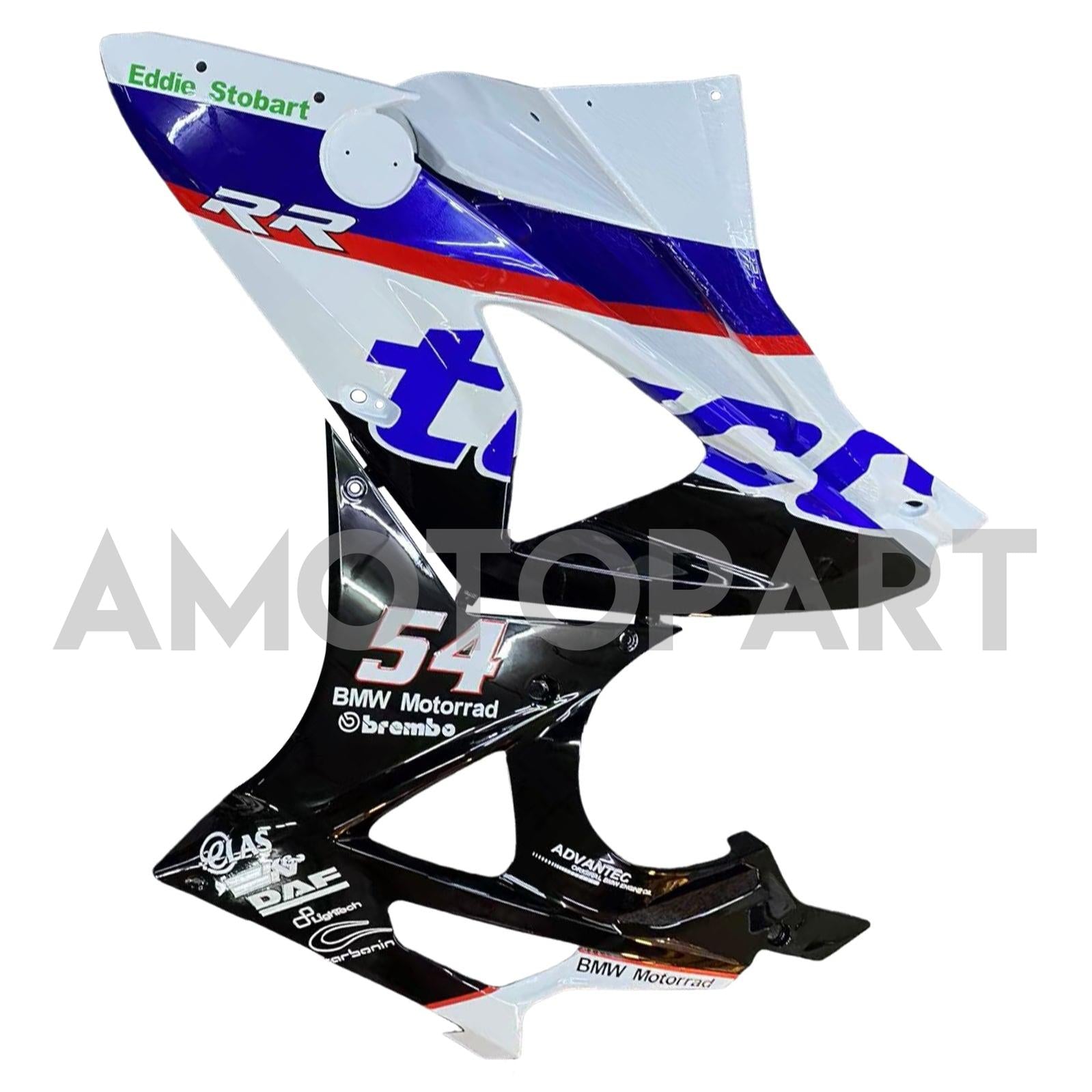 Amotopart BMW S1000RR 2009-2014 Kit de carenado azul y blanco Style1