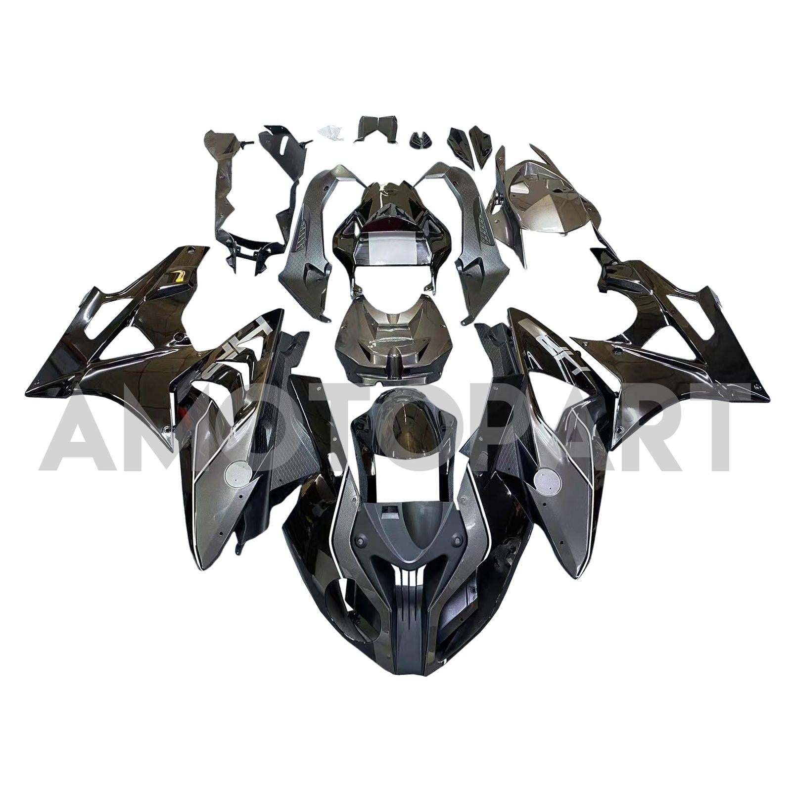 Amotopart BMW S1000RR 2009-2014 Gloss Black Fairing Kit