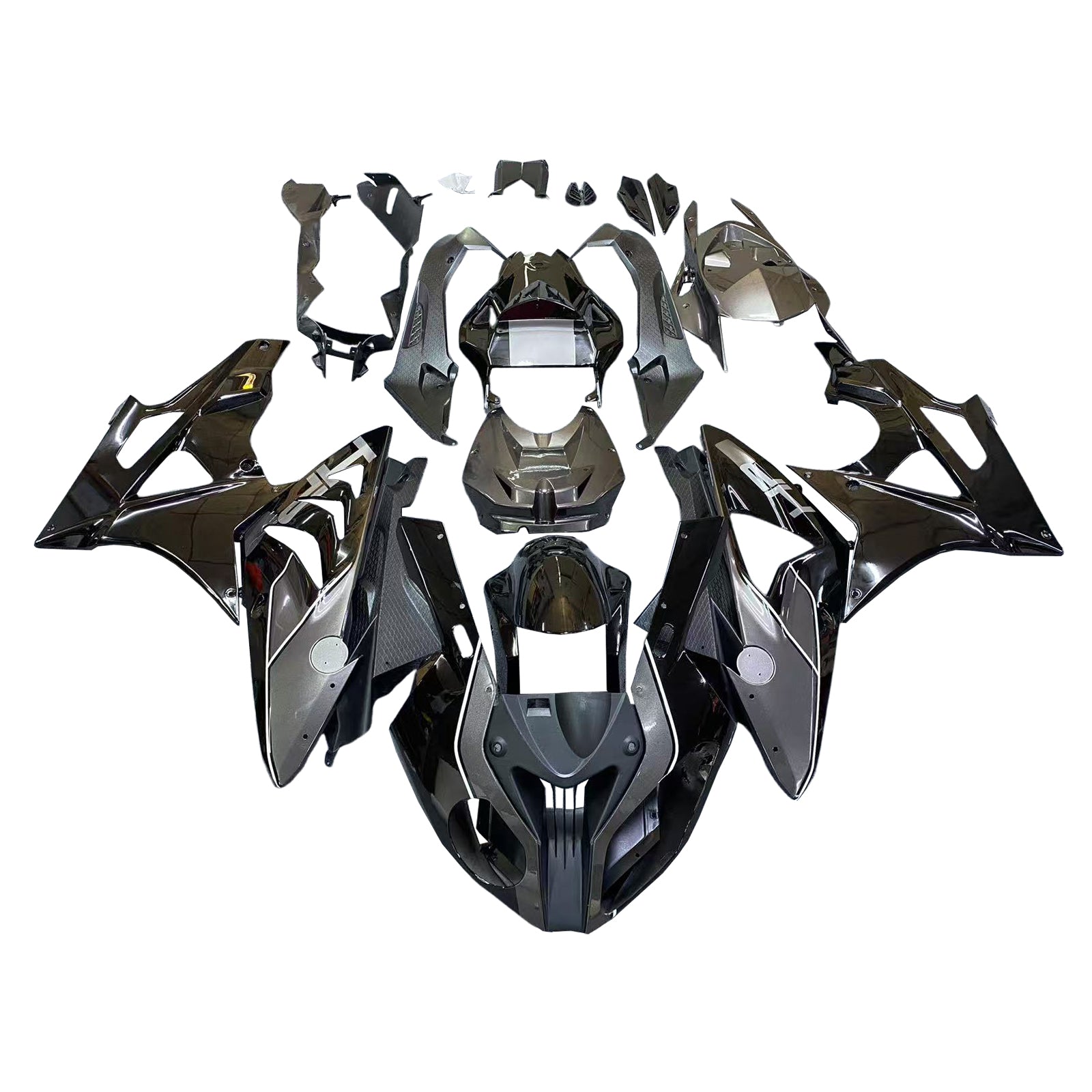 Amotopart BMW S1000RR 2009-2014 Kit de carénage noir brillant