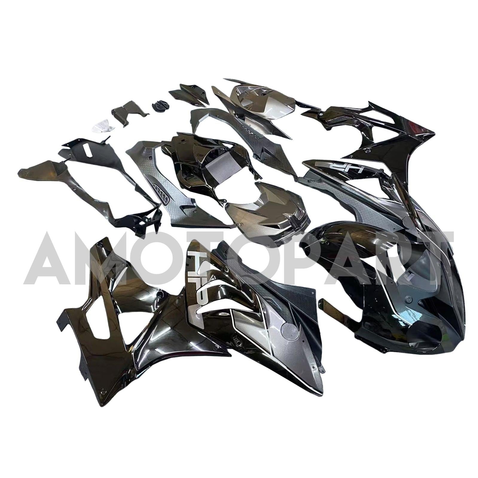 Amotopart BMW S1000RR 2009-2014 Gloss Black Fairing Kit