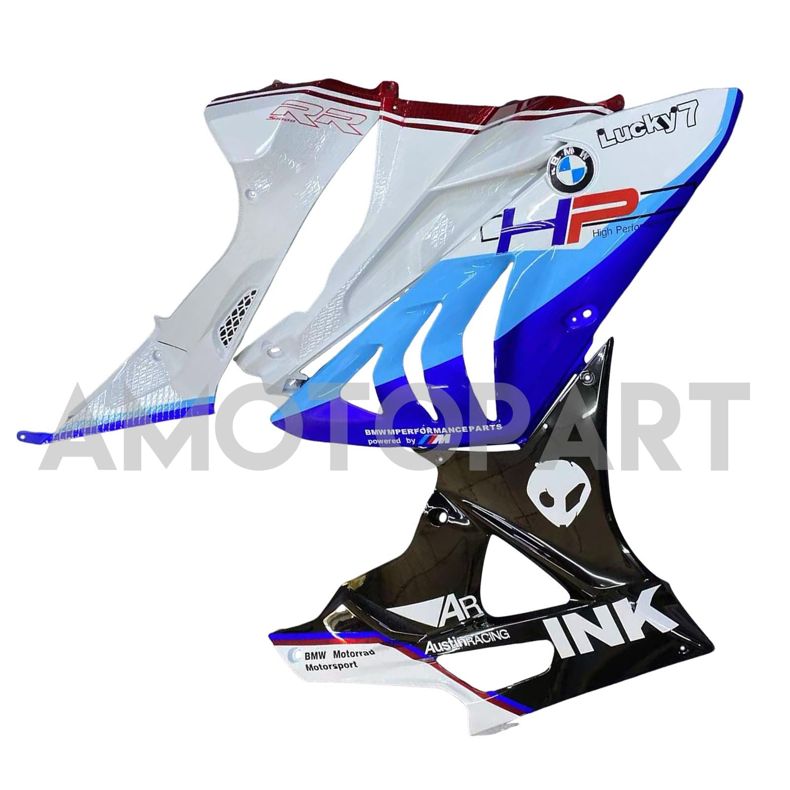 Amotopart 2009-2014 BMW S1000RR Zwart Blue White Fairing Kit
