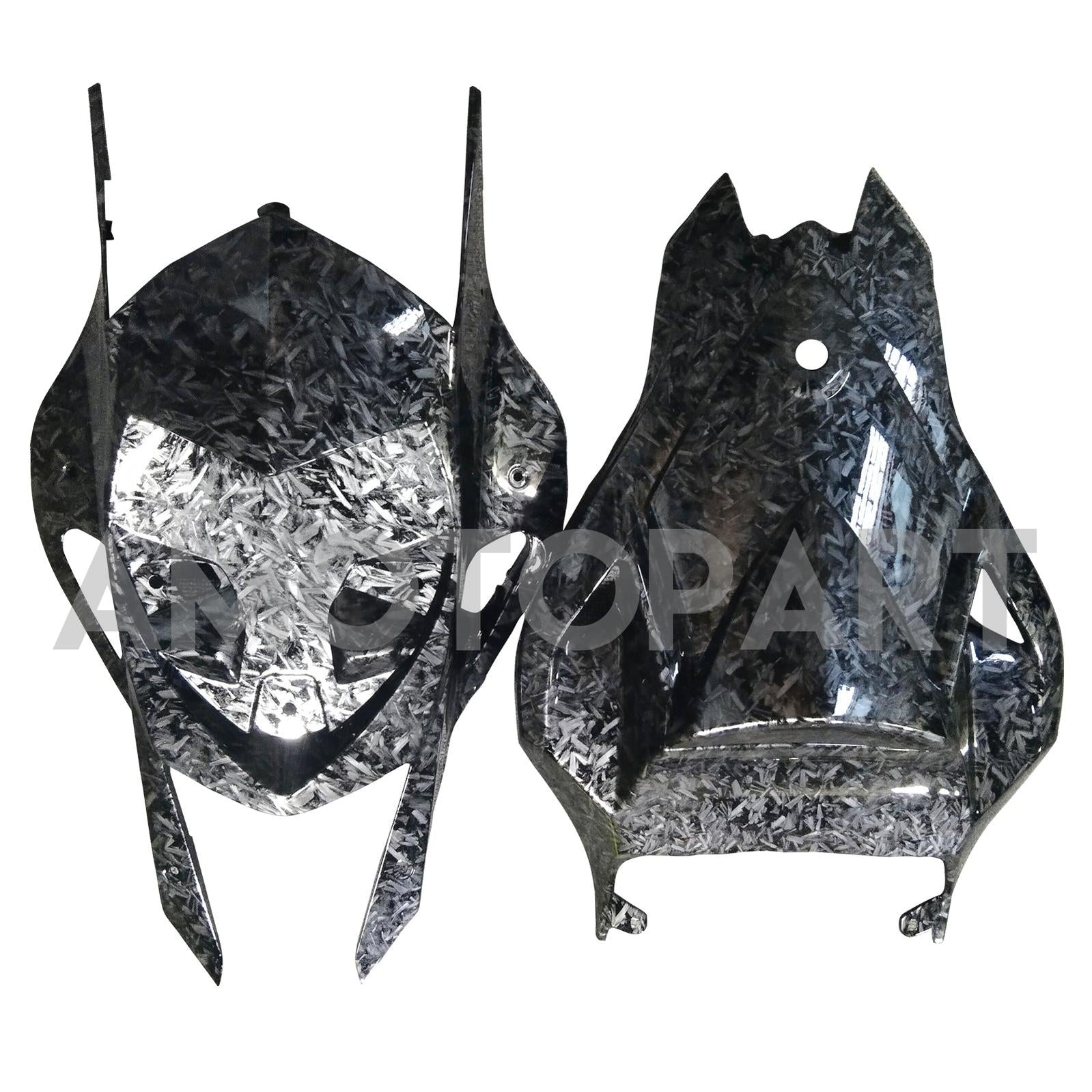 Amotopart 2009-2014 BMW S1000RR Carbon Fiber Pattern Yellow Fairing Kit