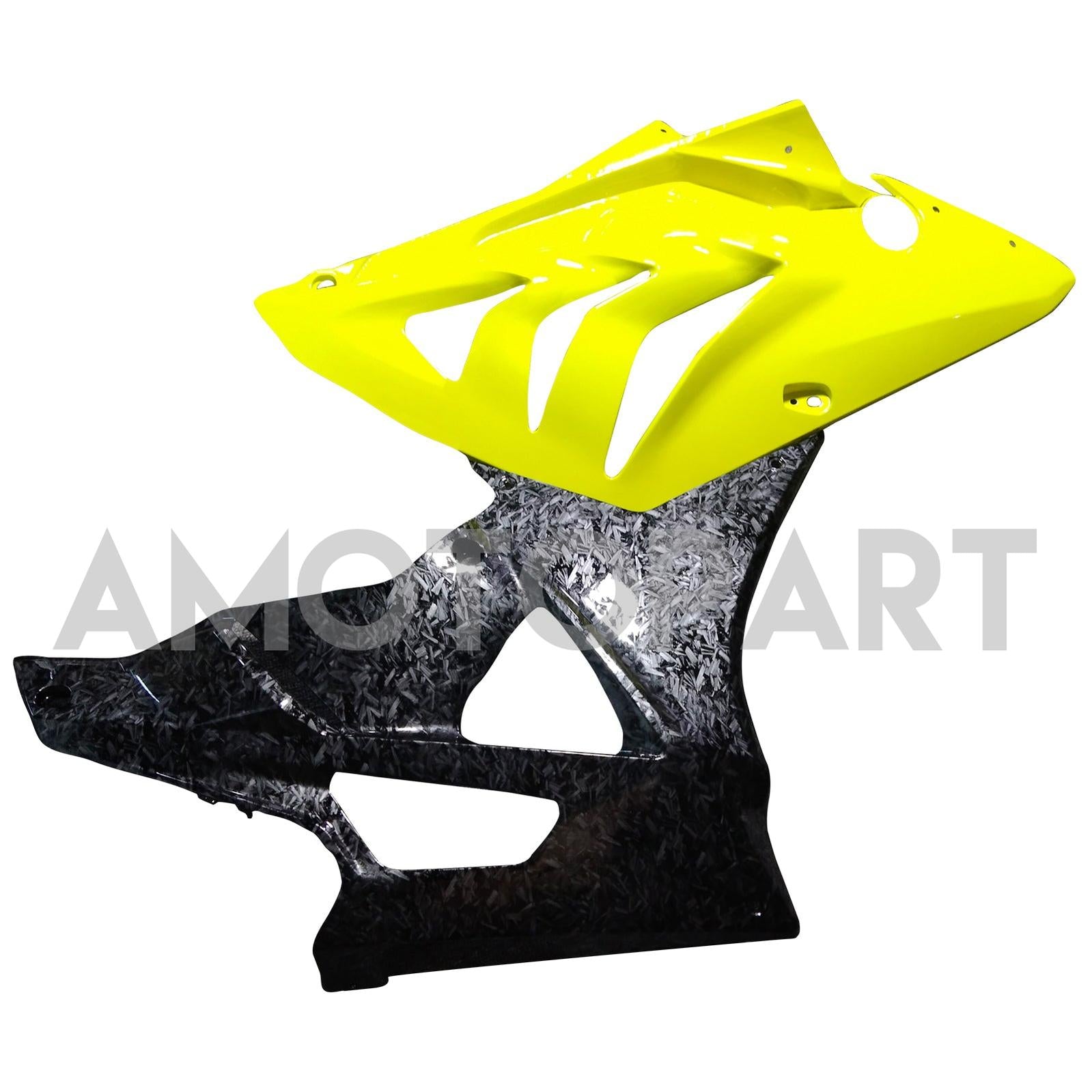 Amotopart 2009-2014 BMW S1000RR Carbon Fiber Pattern Yellow Fairing Kit