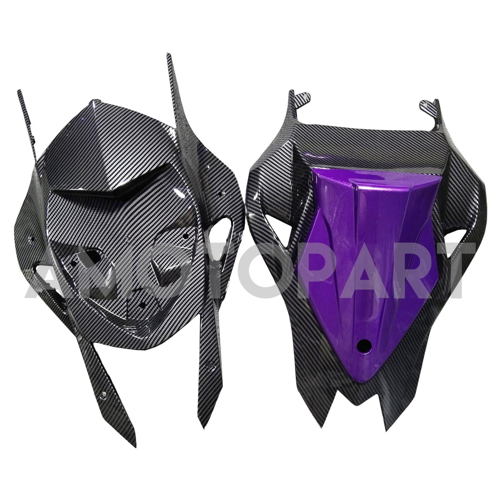 Amotopart 2009-2014 BMW S1000RR Carbon Fiber Pattern & Glossy Purple Fairing Kit