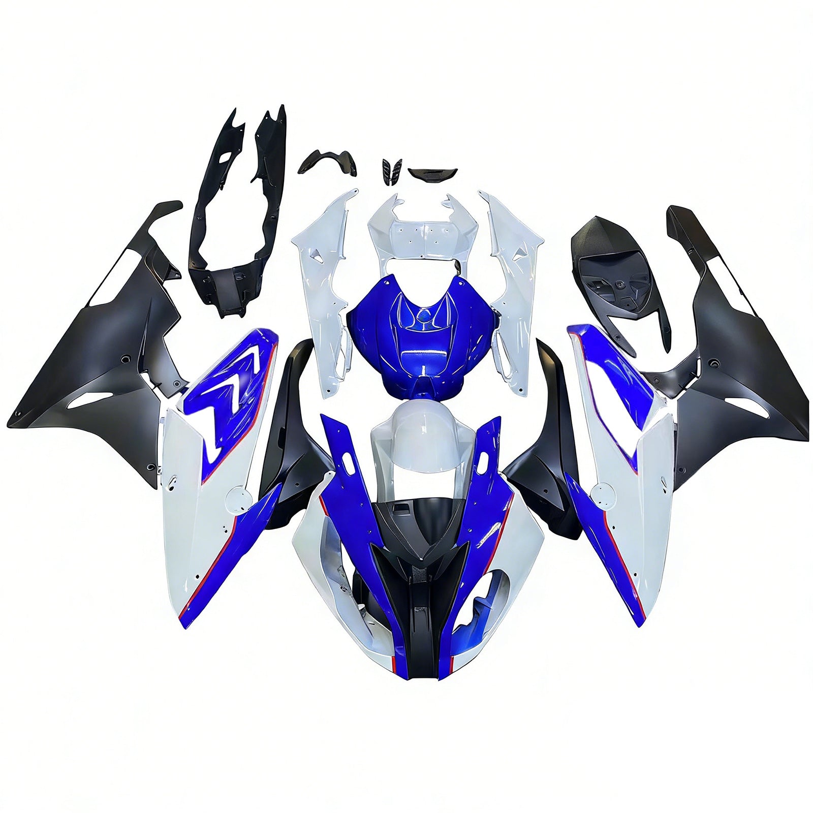 Amotopart 2015-2016 BMW S1000RR Blue & White Style 5 Fairing Kit