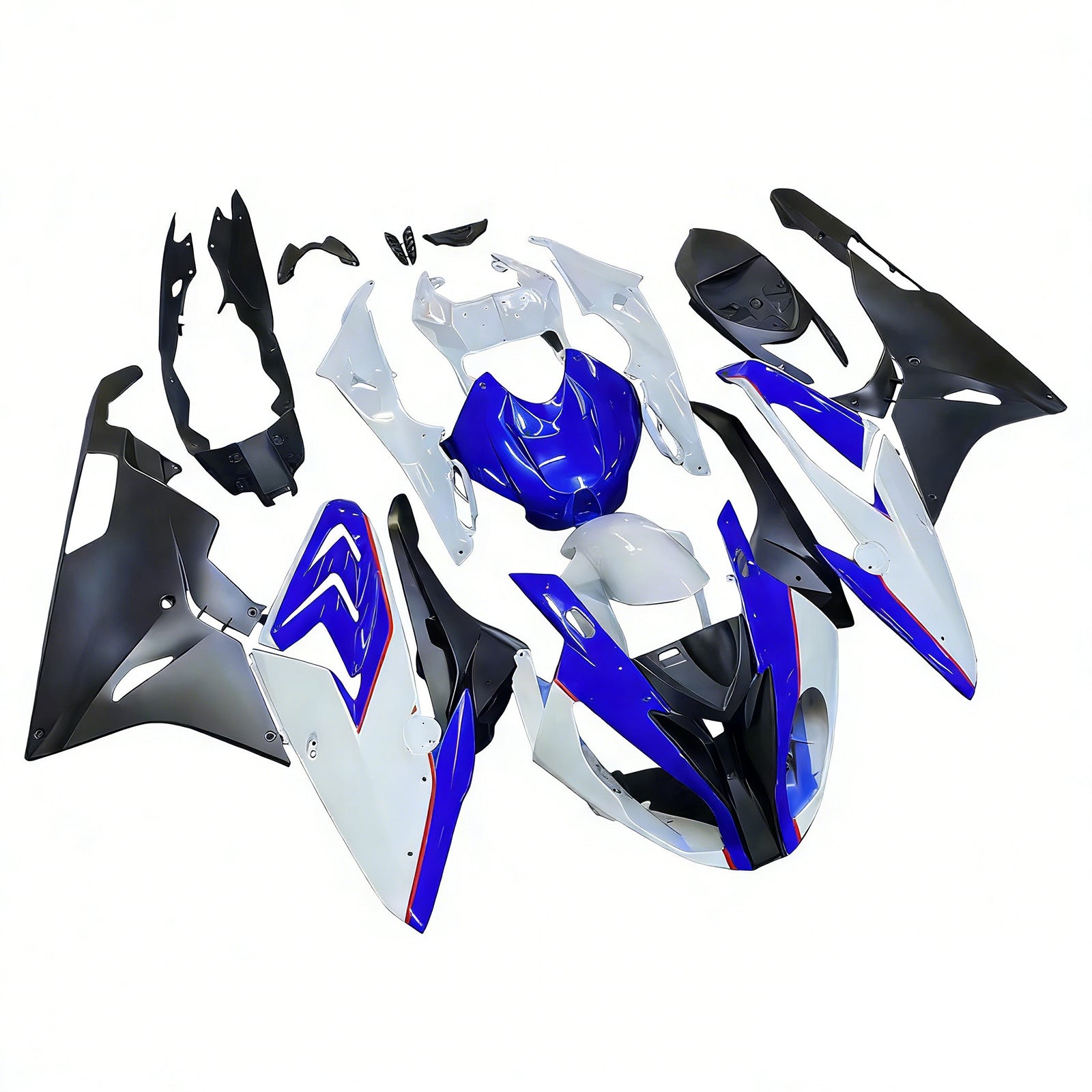 Amotopart 2015-2016 BMW S1000RR Blue & White Style 5 Fairing Kit