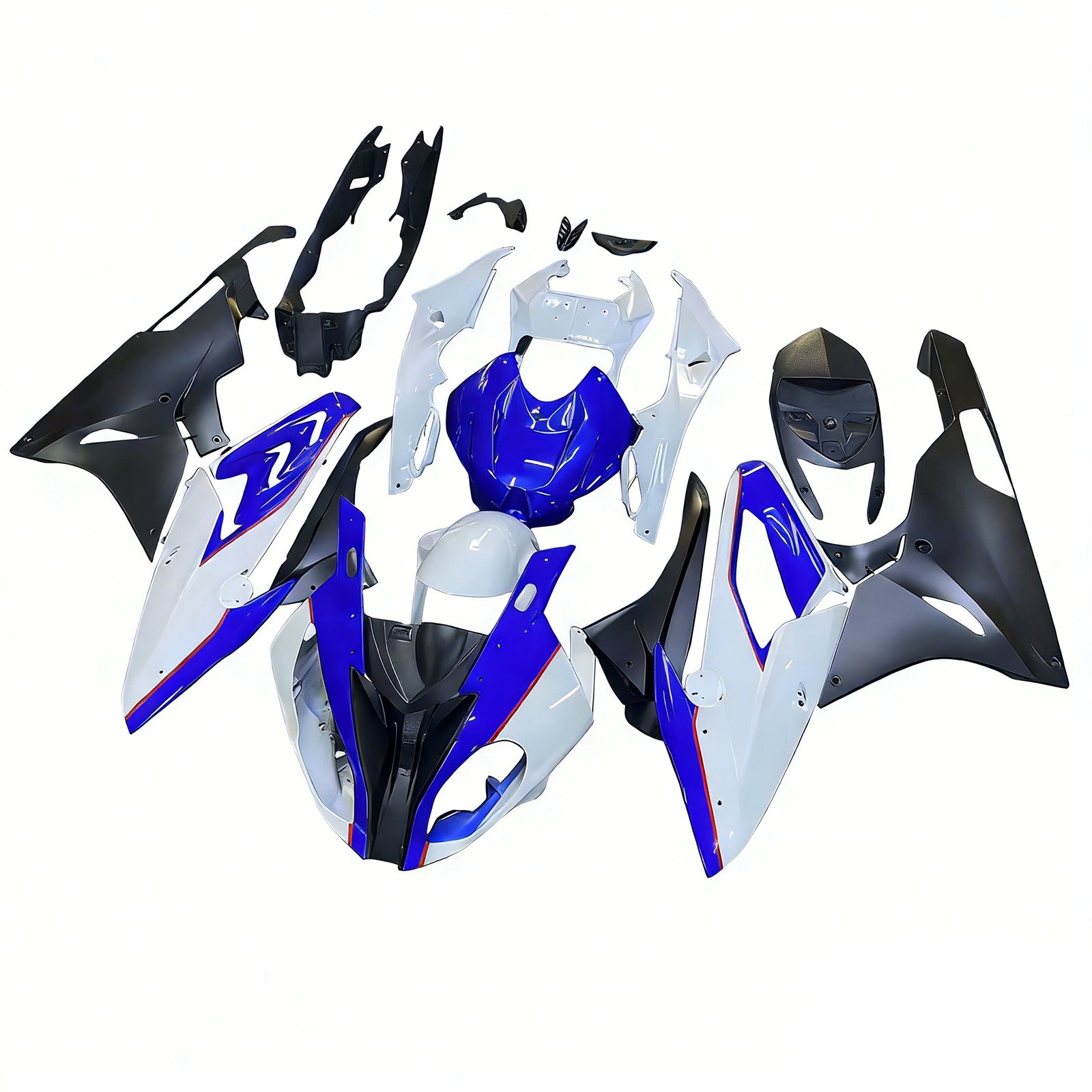 Amotopart 2015-2016 BMW S1000RR Blue & White Style 5 Fairing Kit