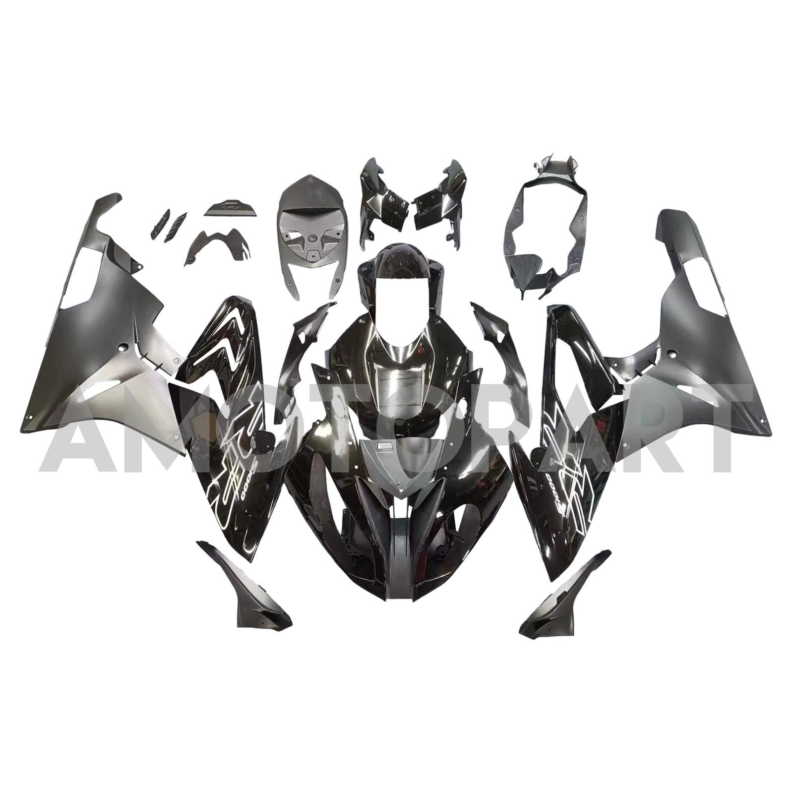 Amotopart 2015-2016 BMW S1000RR Matte and Gloss Black Fairing Kit