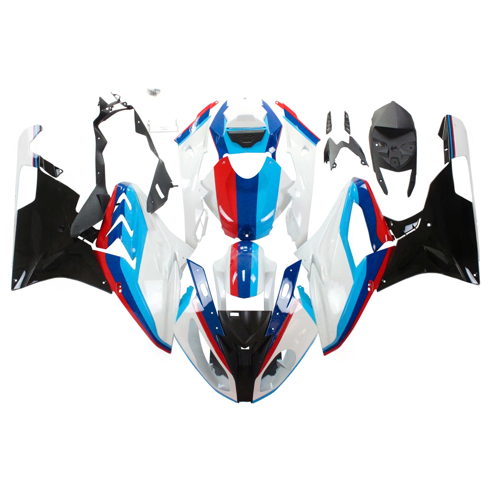 Amotopart 2015-2016 BMW S1000RR White&Black Fairing Kit
