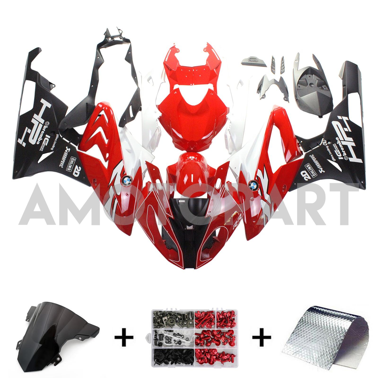 Amotopart 2015-2016 BMW S1000RR Kit de carenado rojo