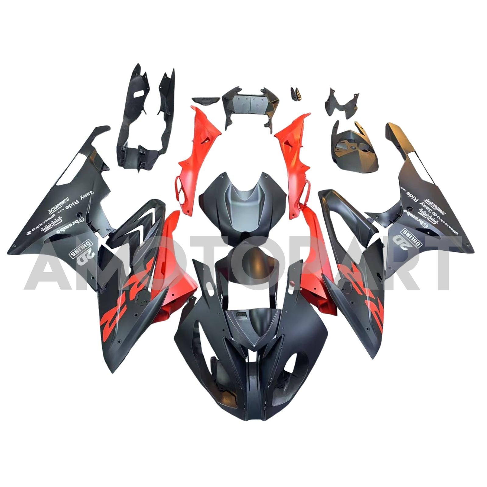 Amotopart BMW S1000RR 2015-2016 Red&Black Style7 Fairing Kit