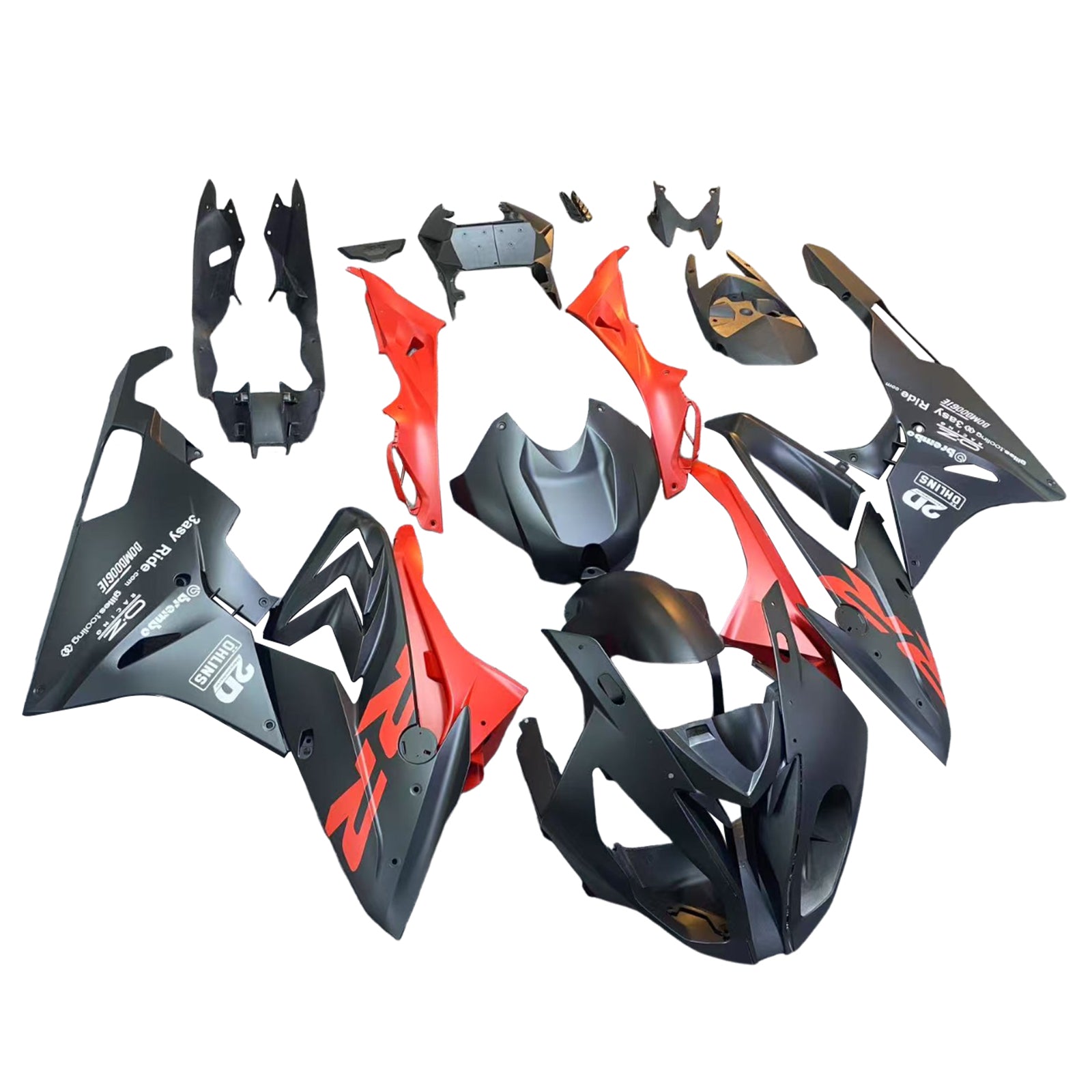 Amotopart BMW S1000RR 2015-2016 Red & Black Style 7 Fairing Kit