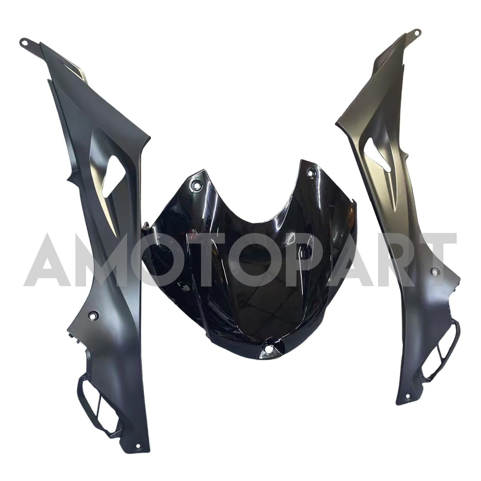 Amotopart BMW S1000RR 2015-2016 Kit de carenado plateado y negro