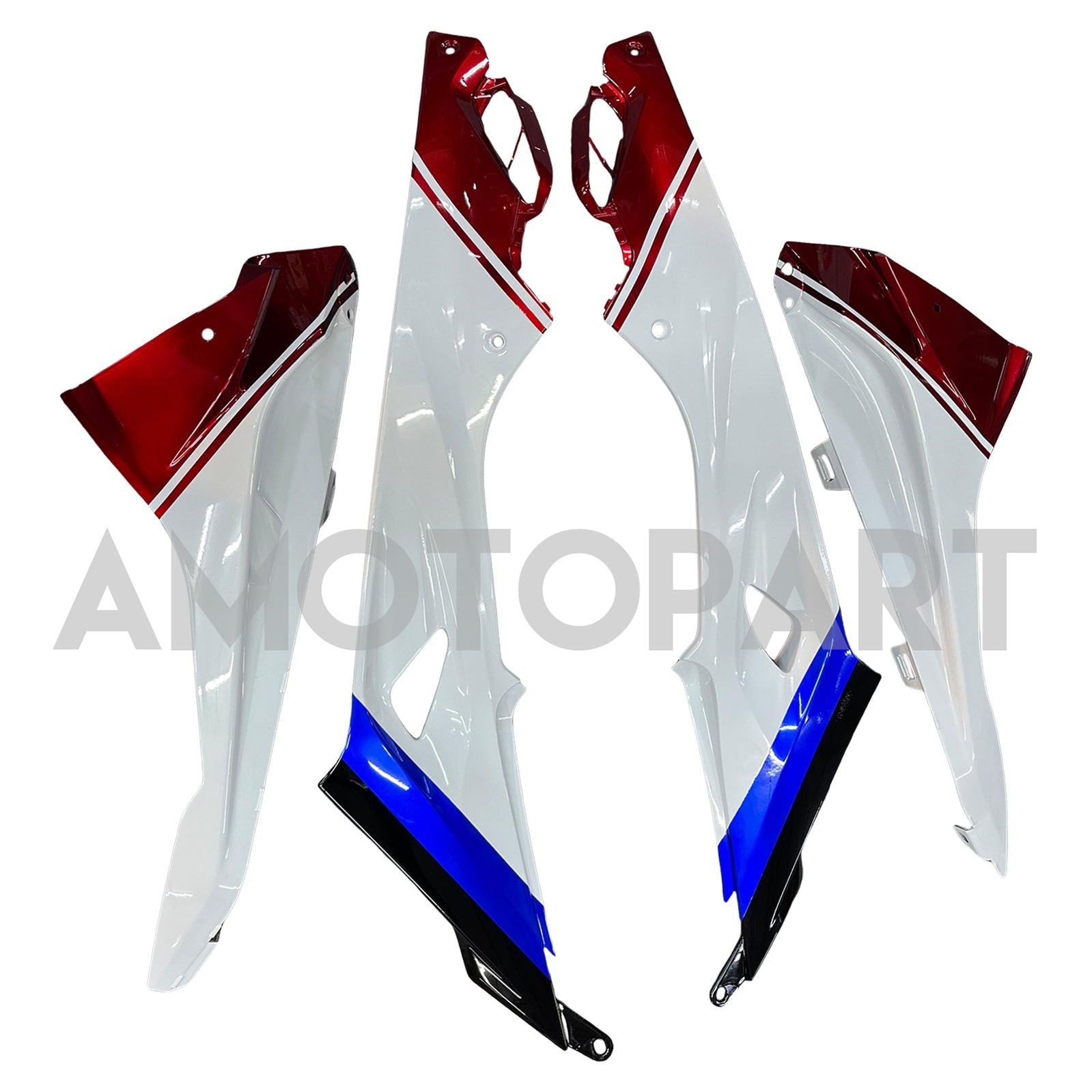 Amotopart BMW S1000RR 2015-2016 Bleu&Kit de carénage rouge Style5