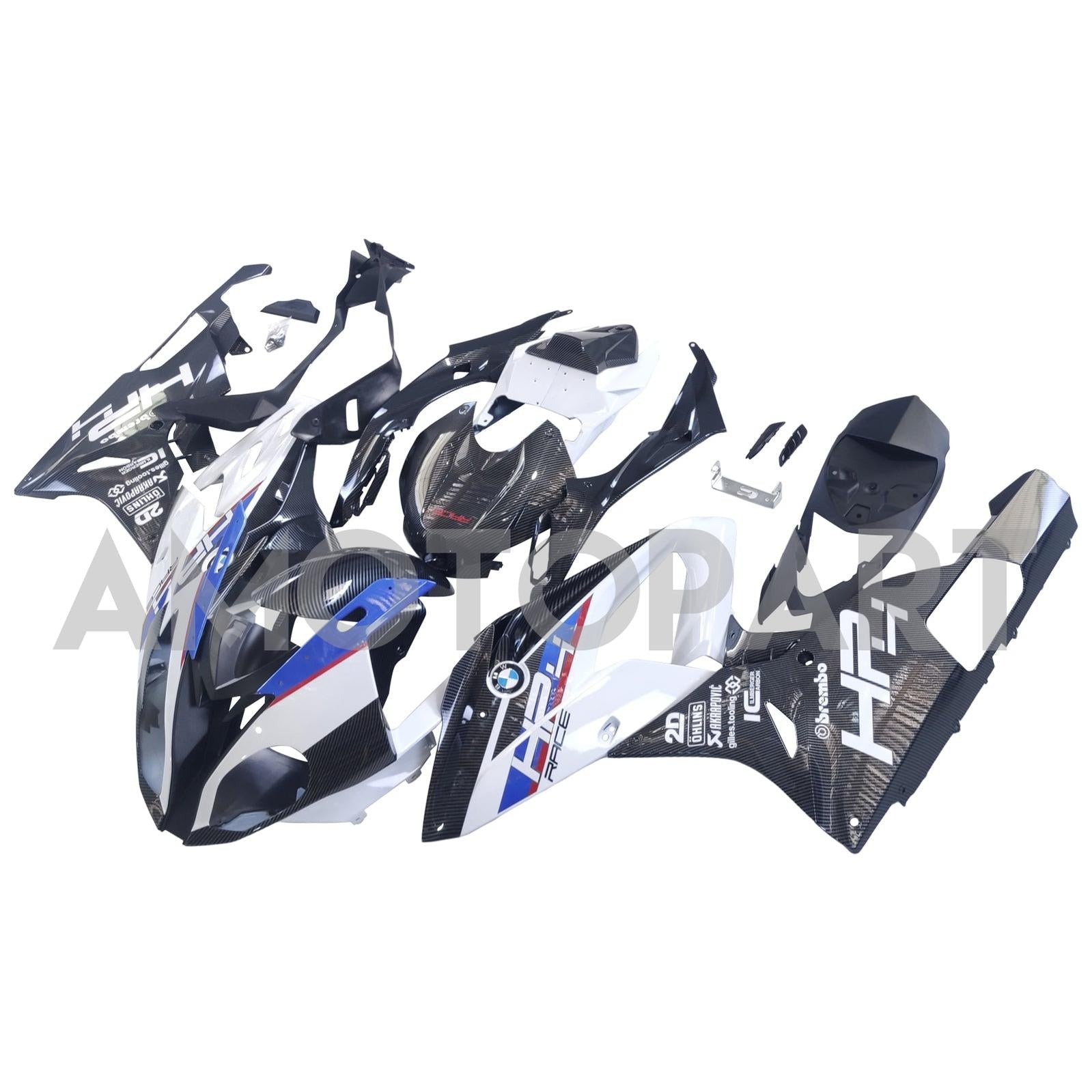 Amotopart BMW S1000RR 2015-2016 Carbon Fiber Black Fairing Kit