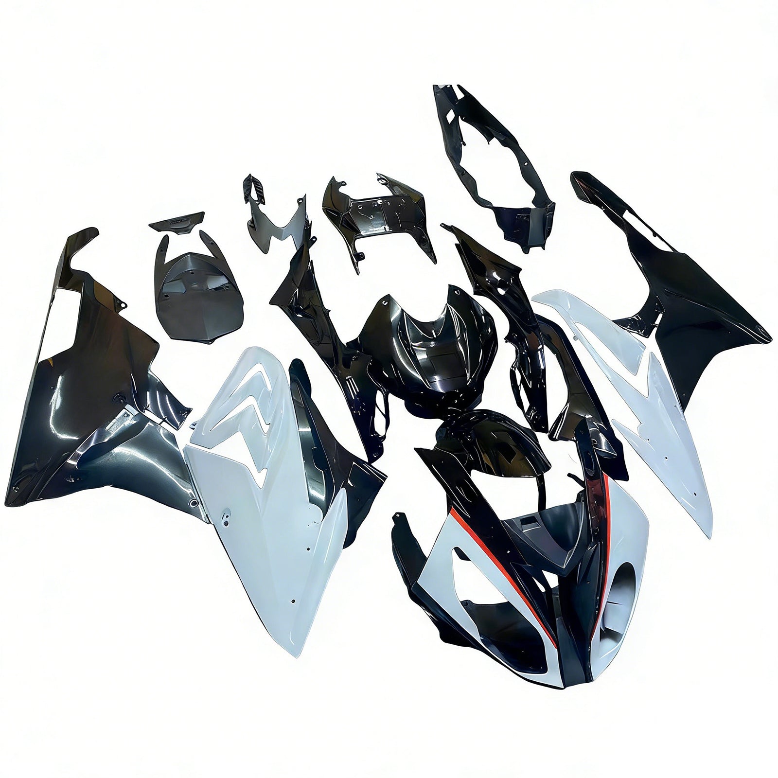 Amotopart BMW S1000RR 2015-2016 Grigio&BKit carene Black Style2