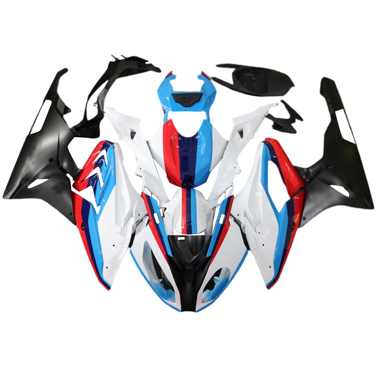 Amotopart BMW S1000RR 2015-2016 Blau&Red Style6 Verkleidungssatz
