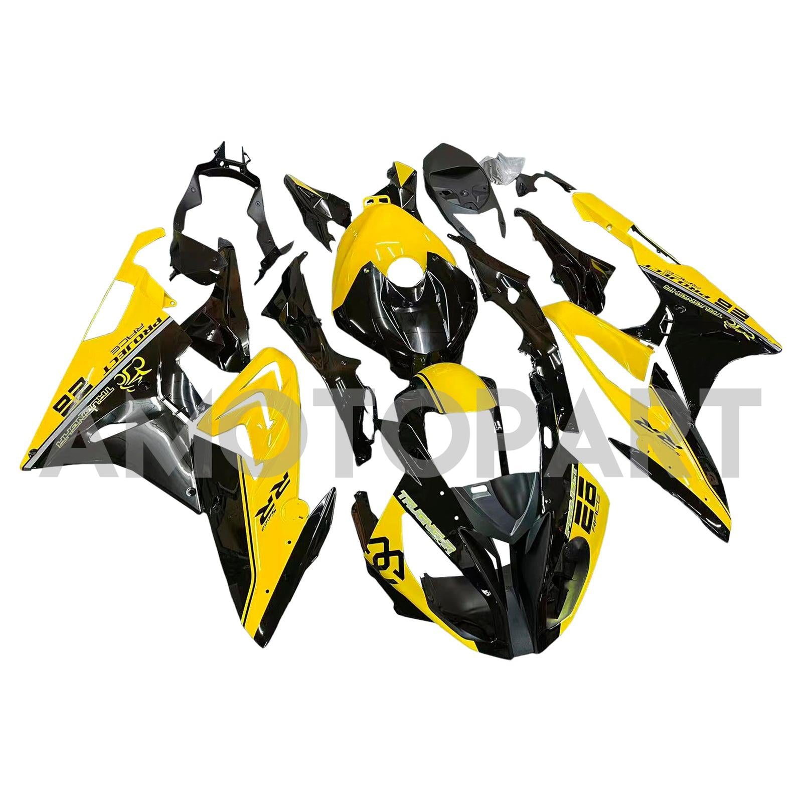 Amotopart BMW S1000RR 2015-2016 Geel- en zwarte kuipenkit