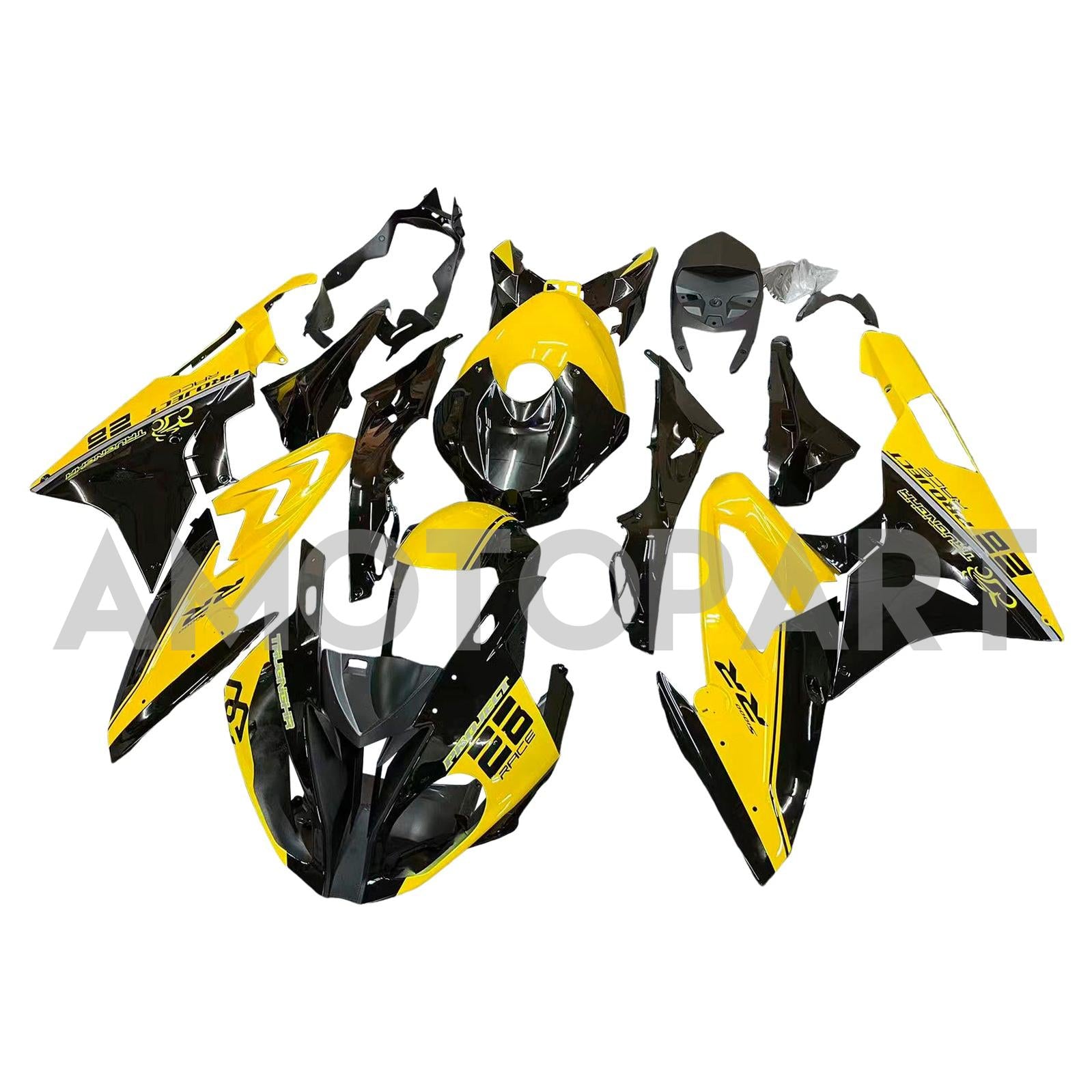 Amotopart BMW S1000RR 2015-2016 Zestaw żółty i czarny