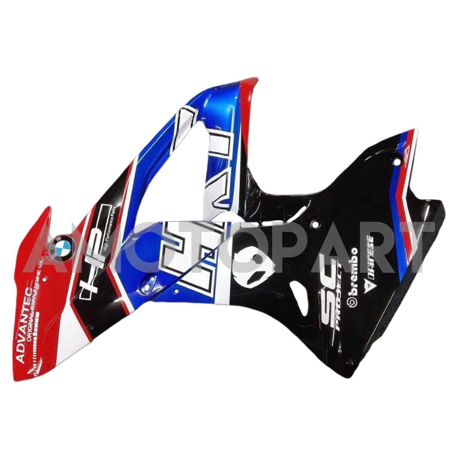 Amotopart BMW S1000RR 2015-2016 Blau&Schwarzes Style5-Verkleidungskit