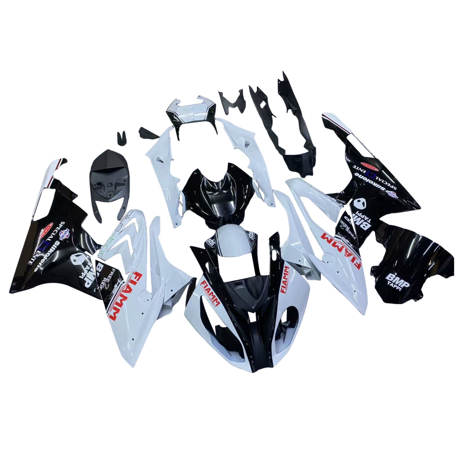 Amotopart BMW S1000RR 2015-2016 ホワイト & ブラック スタイル 1 フェアリング キット