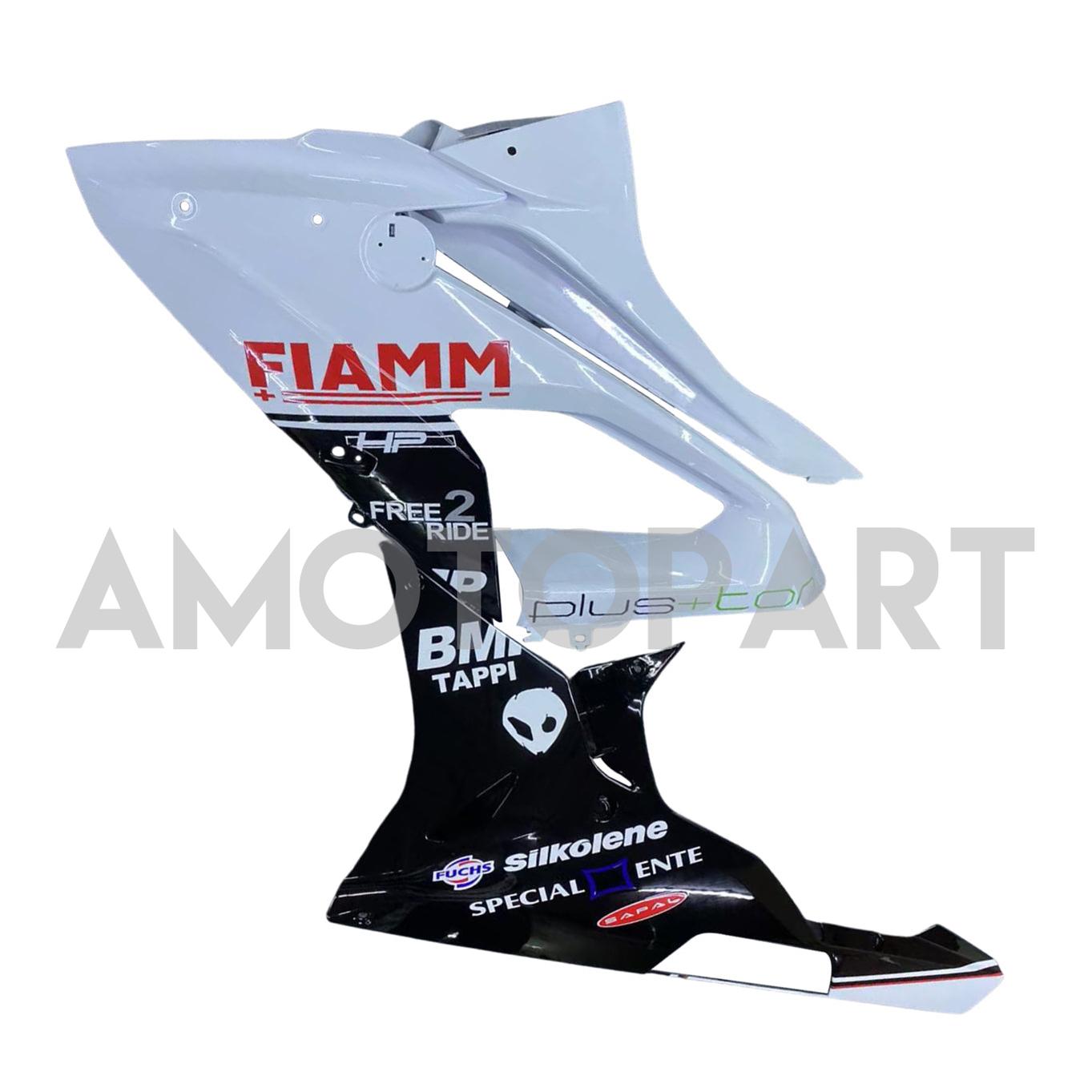 Amotopart BMW S1000RR 2015-2016 Blanc&Kit de carénage Black Style1