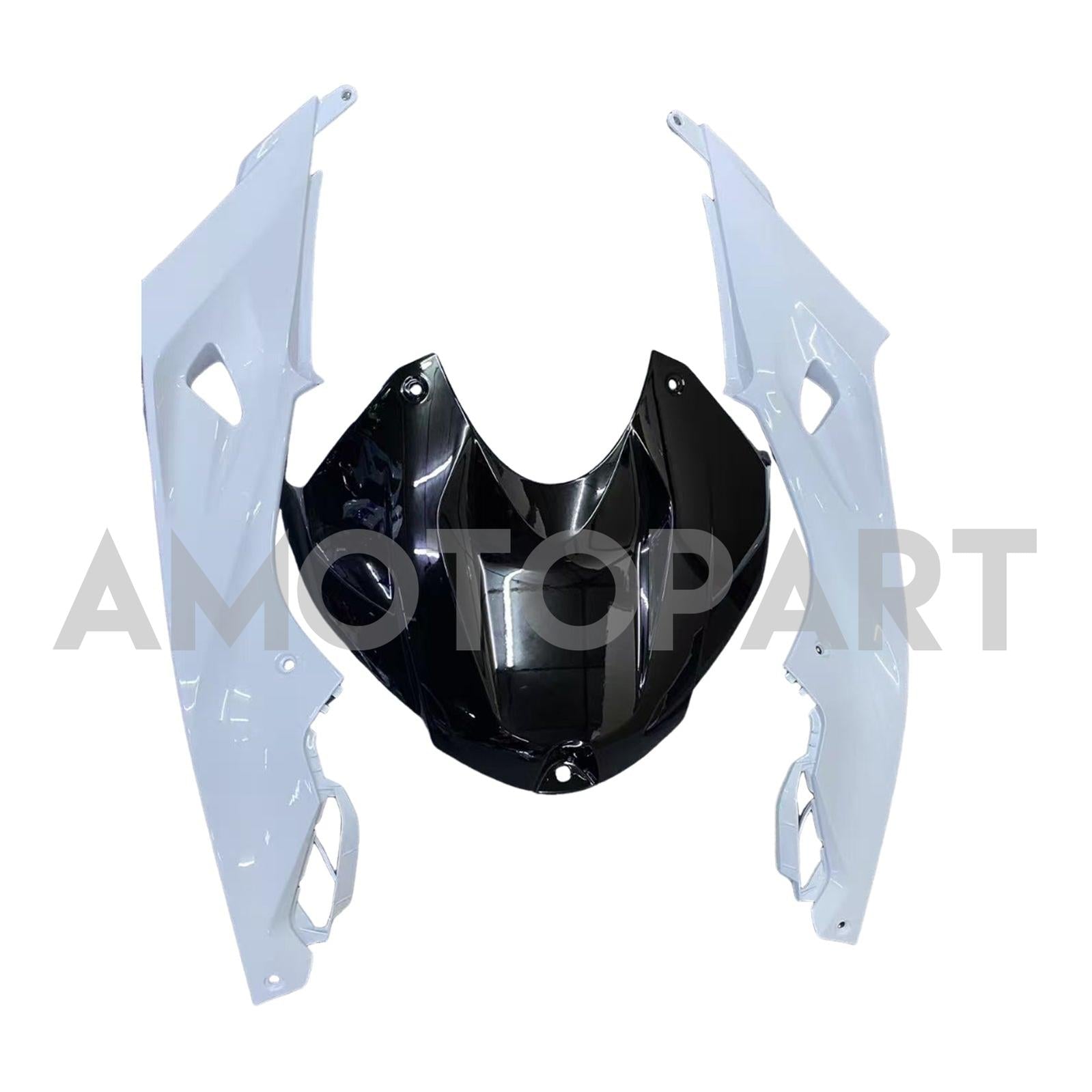 Amotopart BMW S1000RR 2015-2016 Blanc&Kit de carénage Black Style1