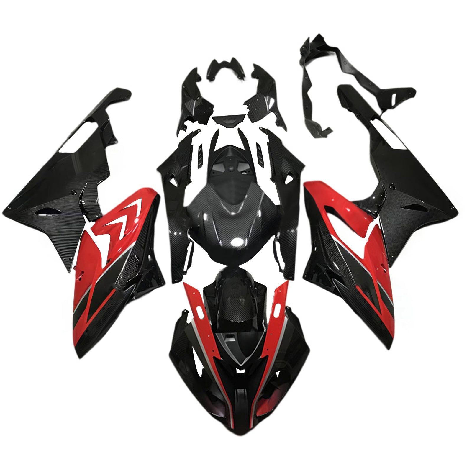Amotopart BMW S1000RR 2015-2016 レッド&ブラック スタイル 11 フェアリングキット