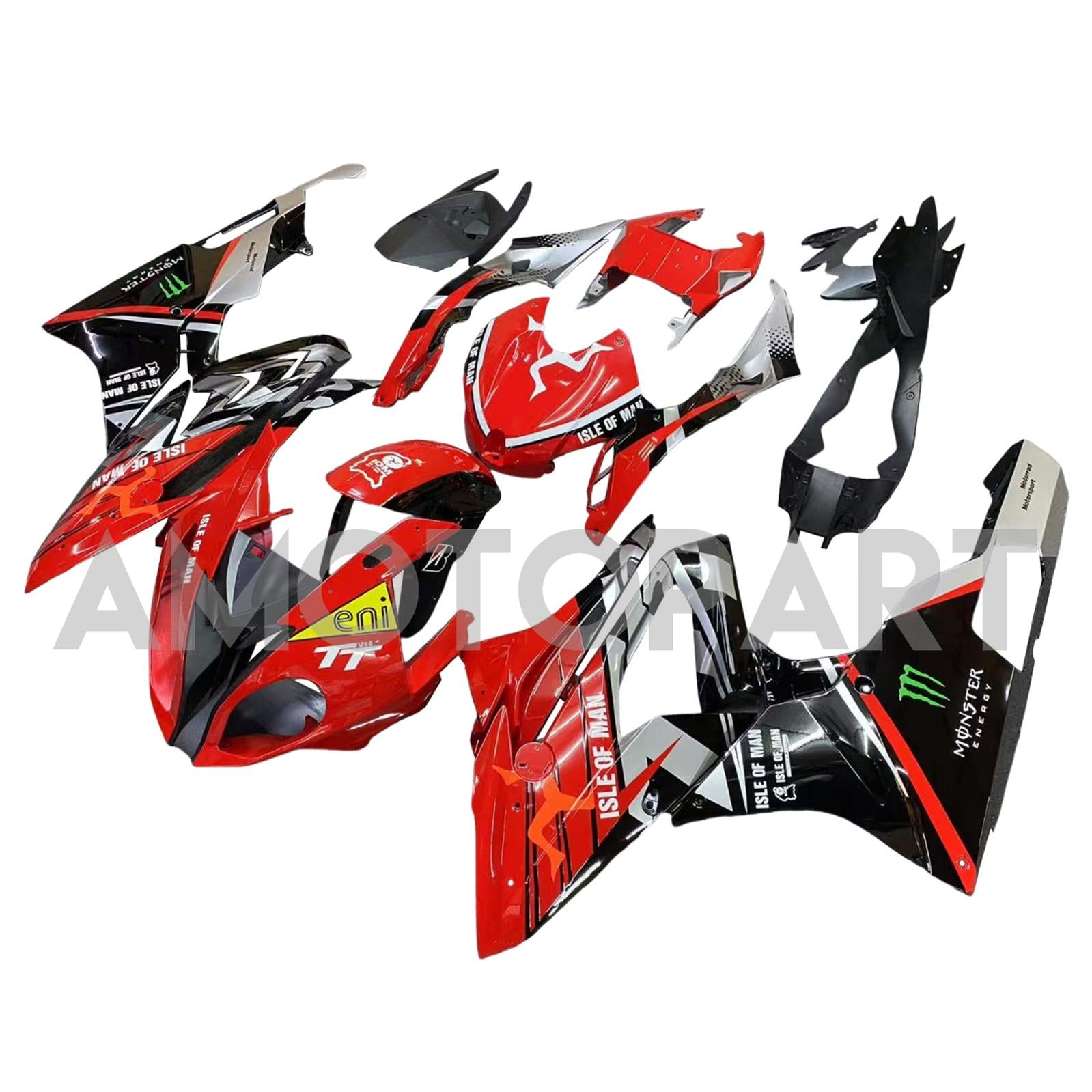 Amotopart BMW S1000RR 2015-2016 Red & Black Style 1 Zestaw owiewki
