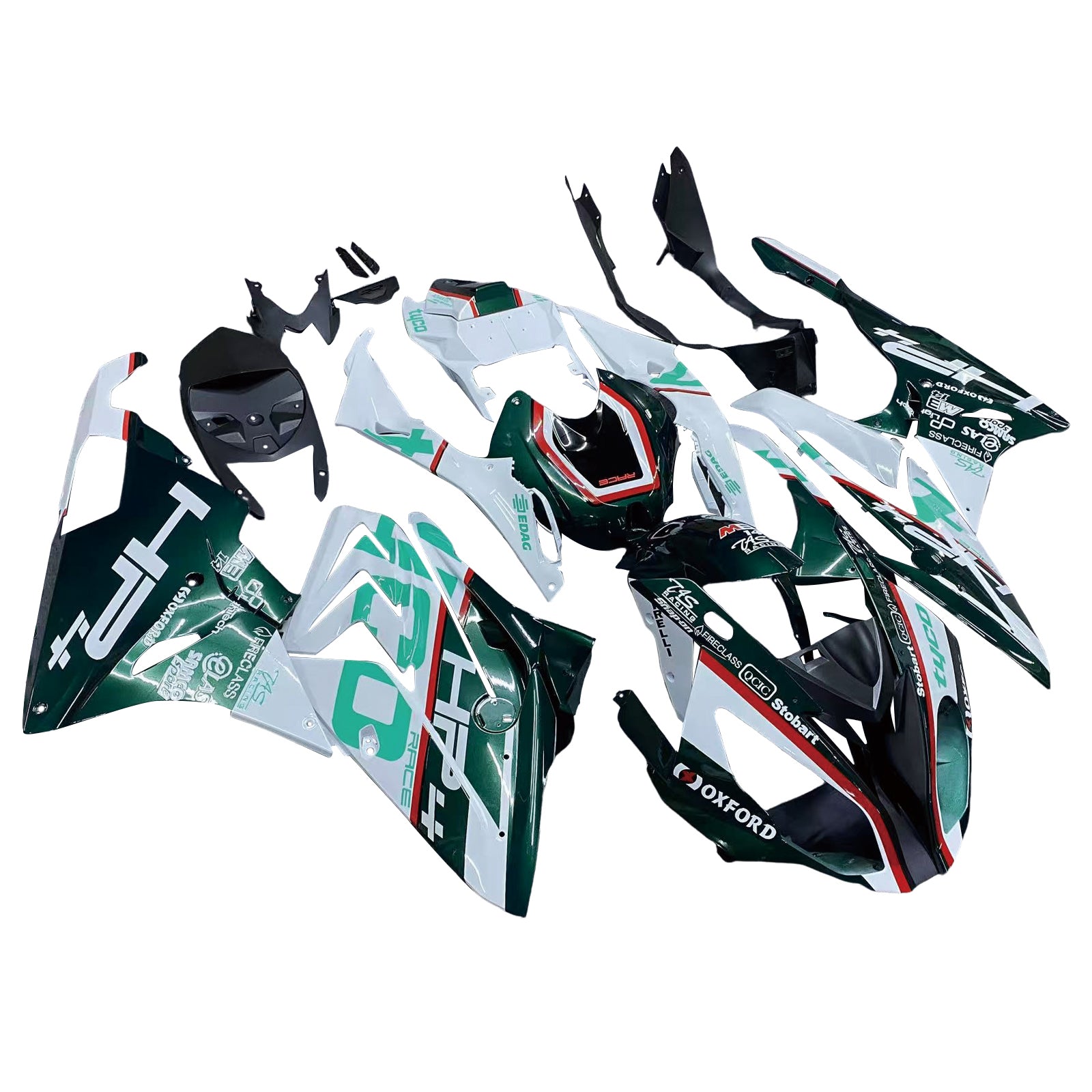 Amotopart BMW S1000RR 2015-2016 Green&White Fairing Kit