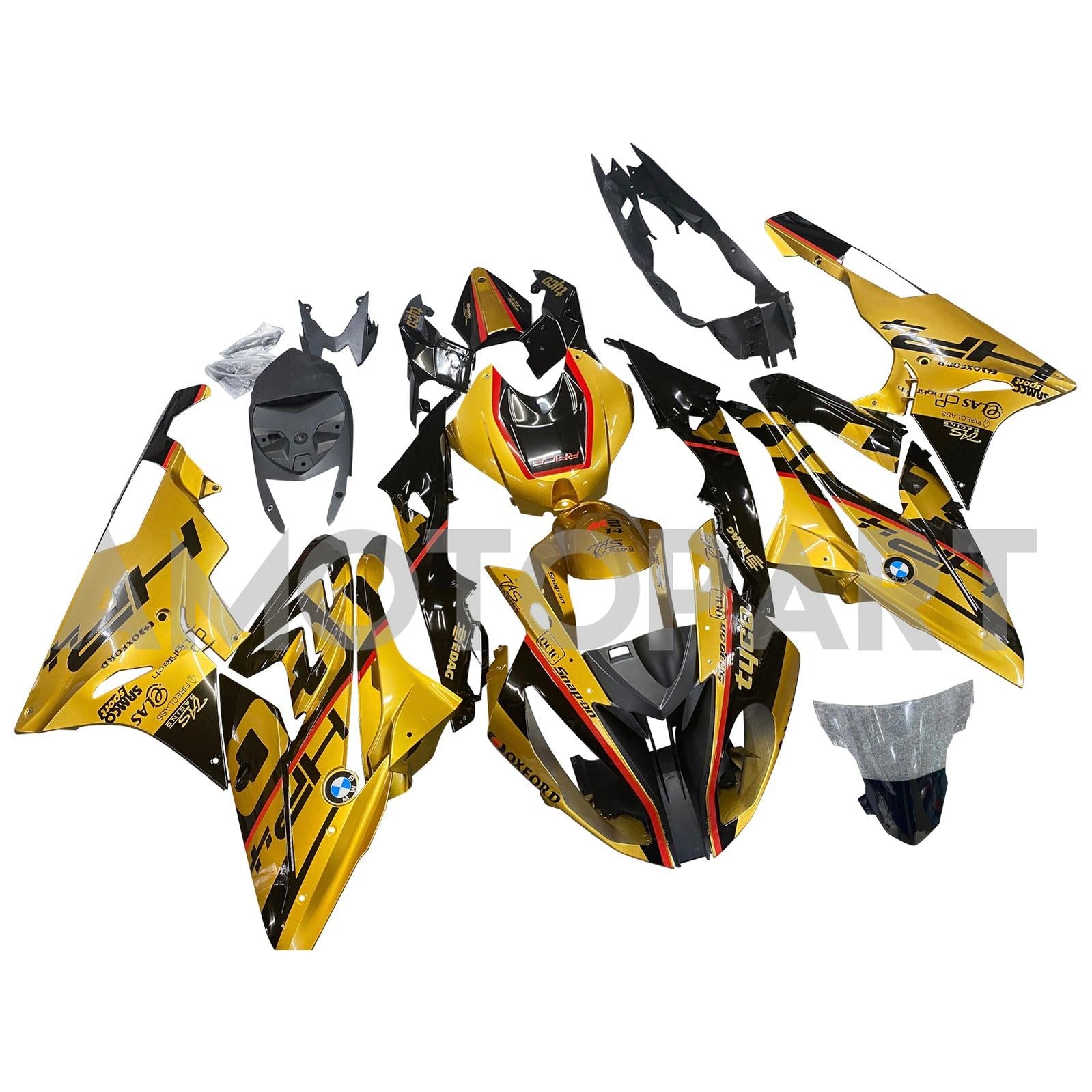Amotopart BMW S1000RR 2015-2016 Gold&Black Fairing Kit