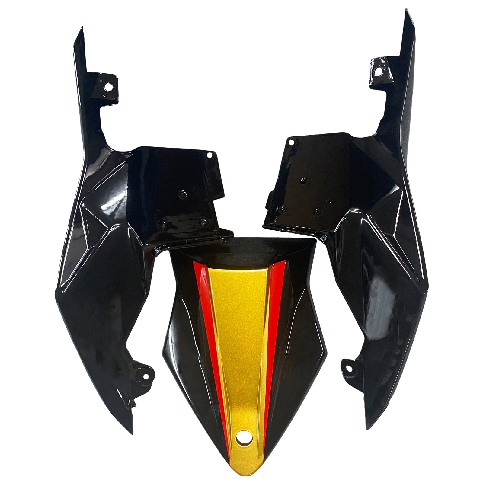 Amotopart BMW S1000RR 2015-2016 Kit de carenado dorado y negro