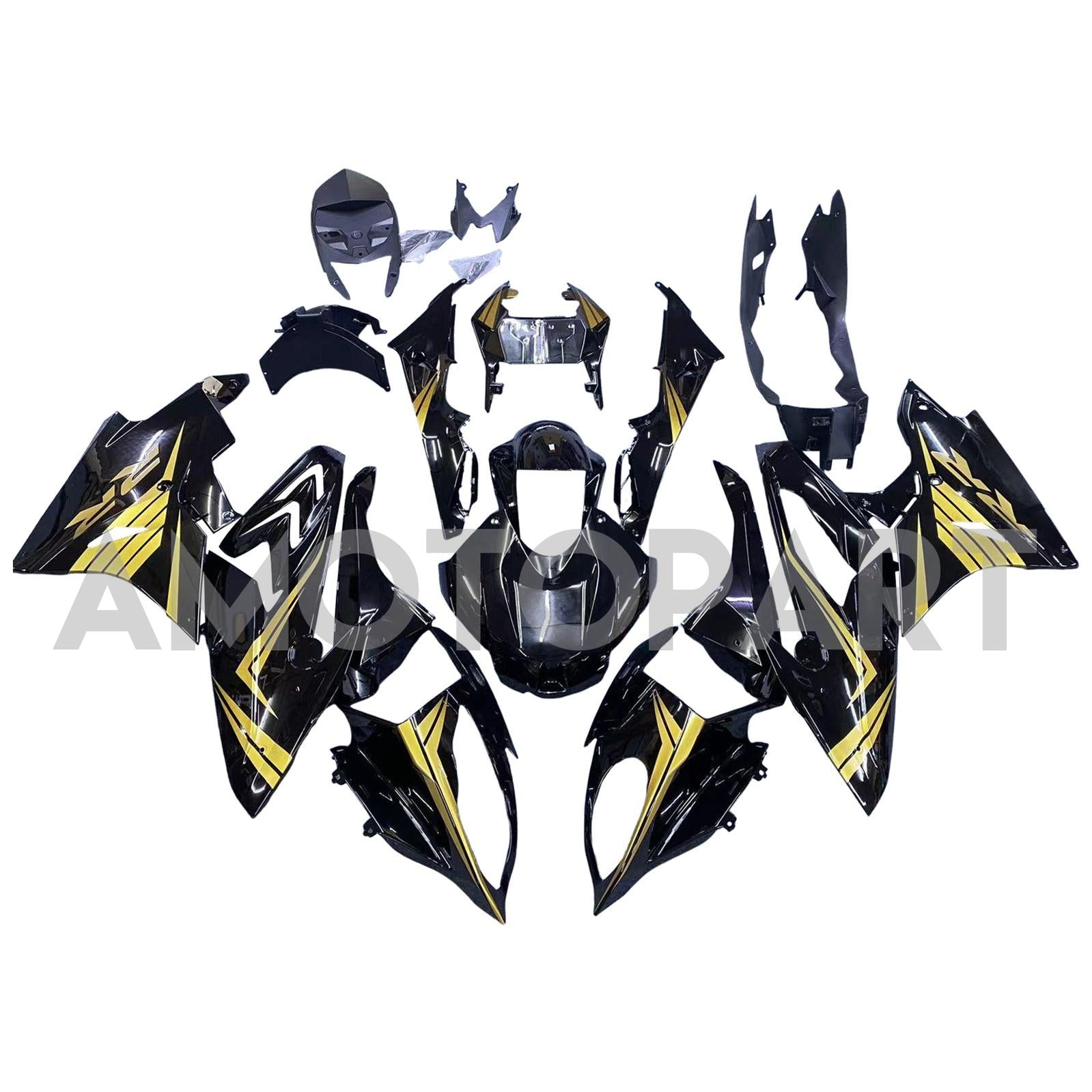 Amotopart BMW S1000RR 2015-2016 Black&Gold Fairing Kit