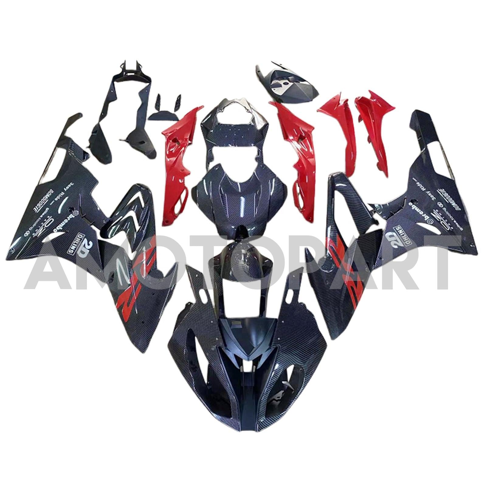 Amotopart 2015-2016 BMW S1000RR Carbon Blue Gray Fairing Kit