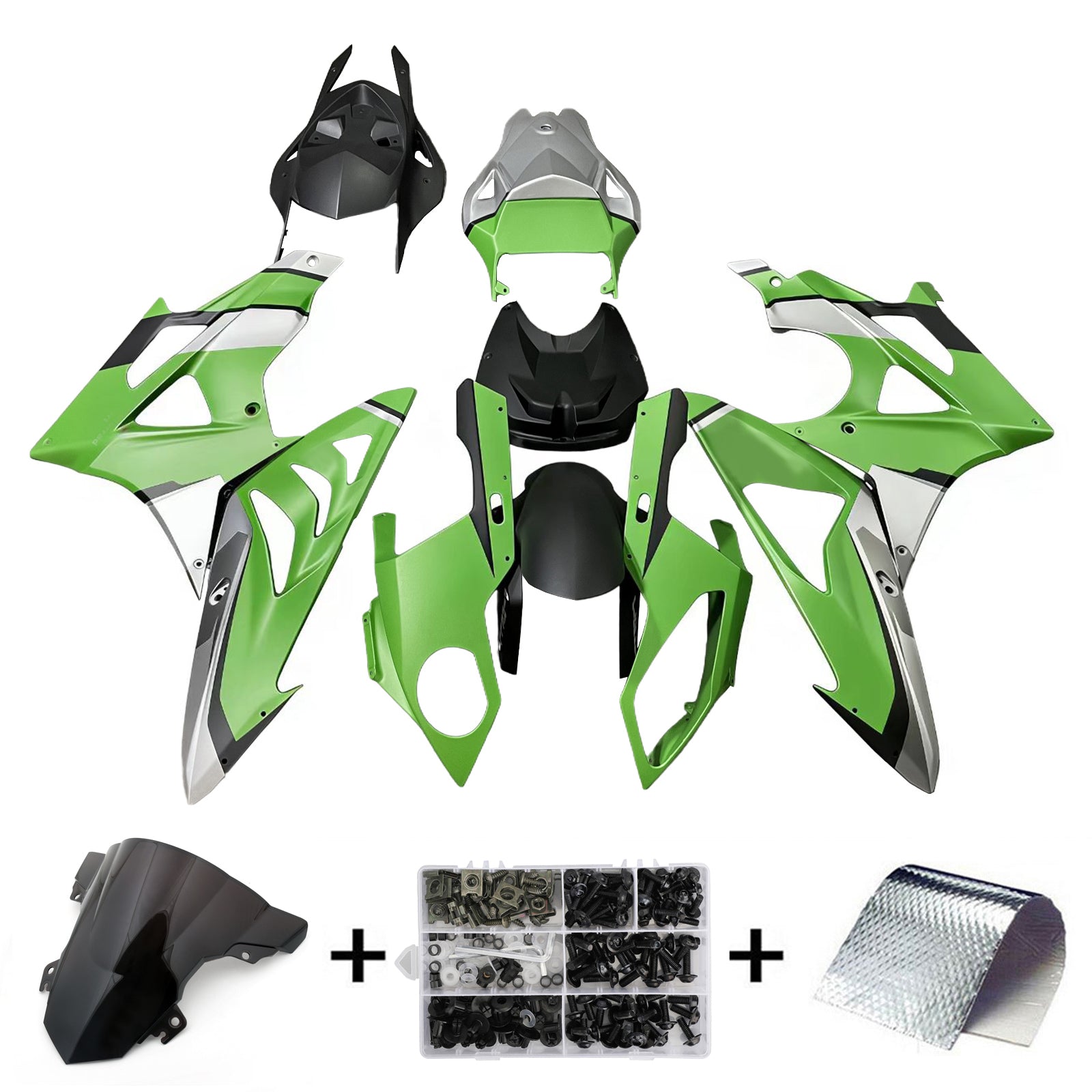 Amotopart 2015-2016 BMW S1000RR グリーン シルバー フェアリングキット