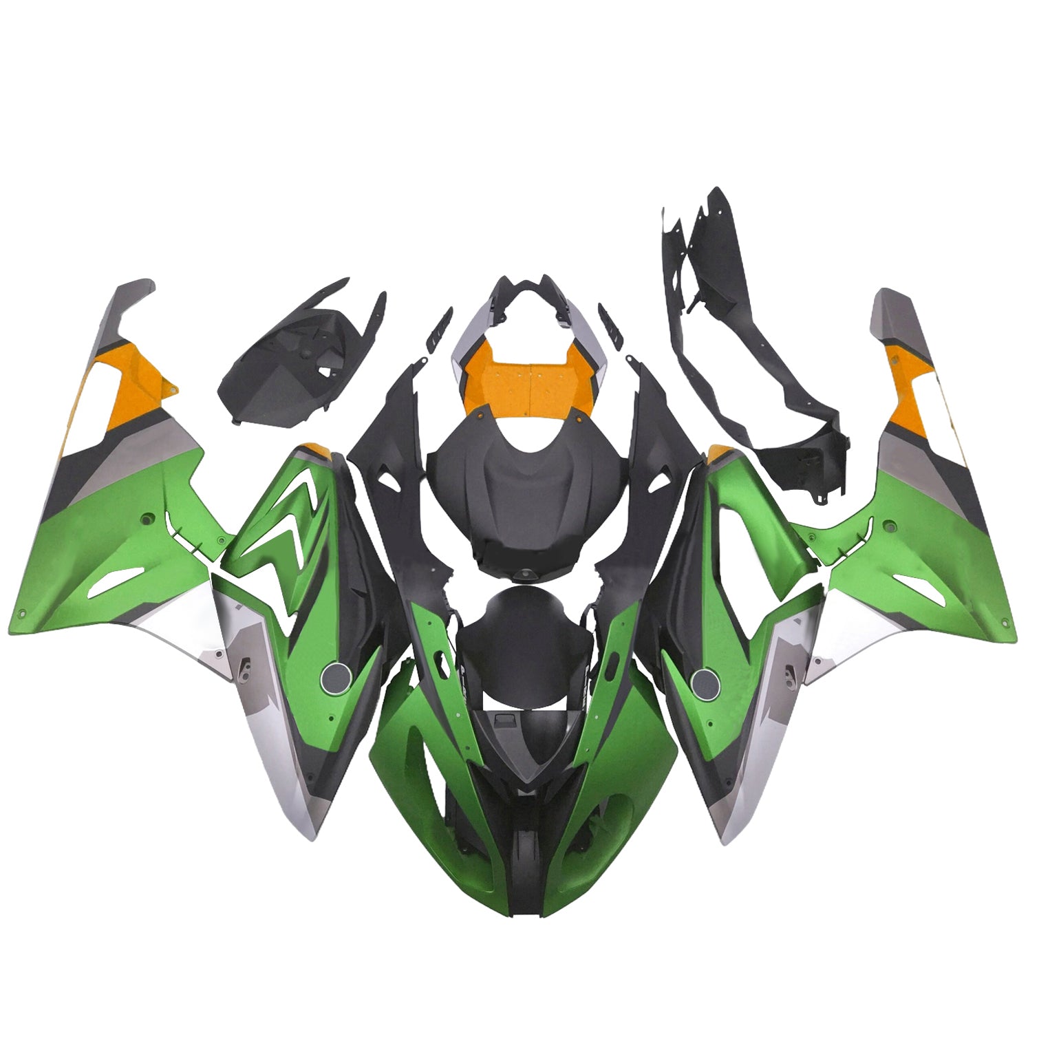 Amotopart 2015-2016 BMW S1000RR Black Green Fairing Kit