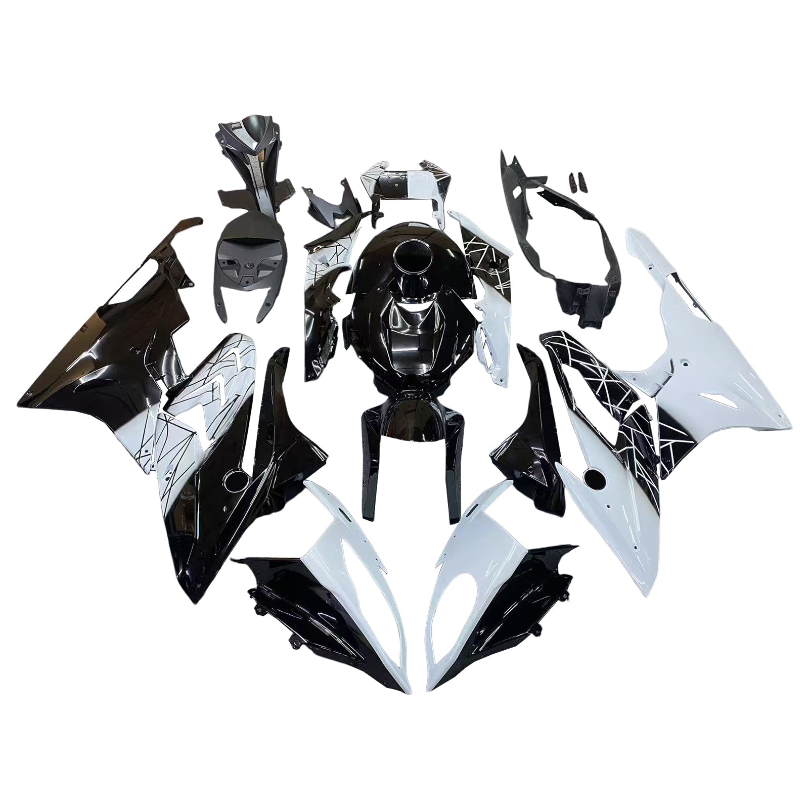 Amotopart 2015-2016 BMW S1000RR Black & White Fairing Kit