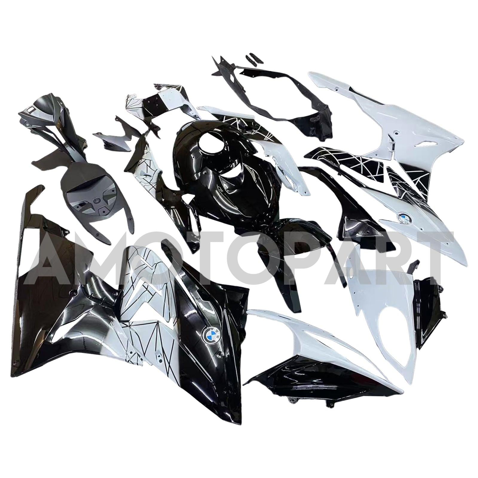 Amotopart 2015-2016 BMW S1000RR Zwart-wit kuipkit