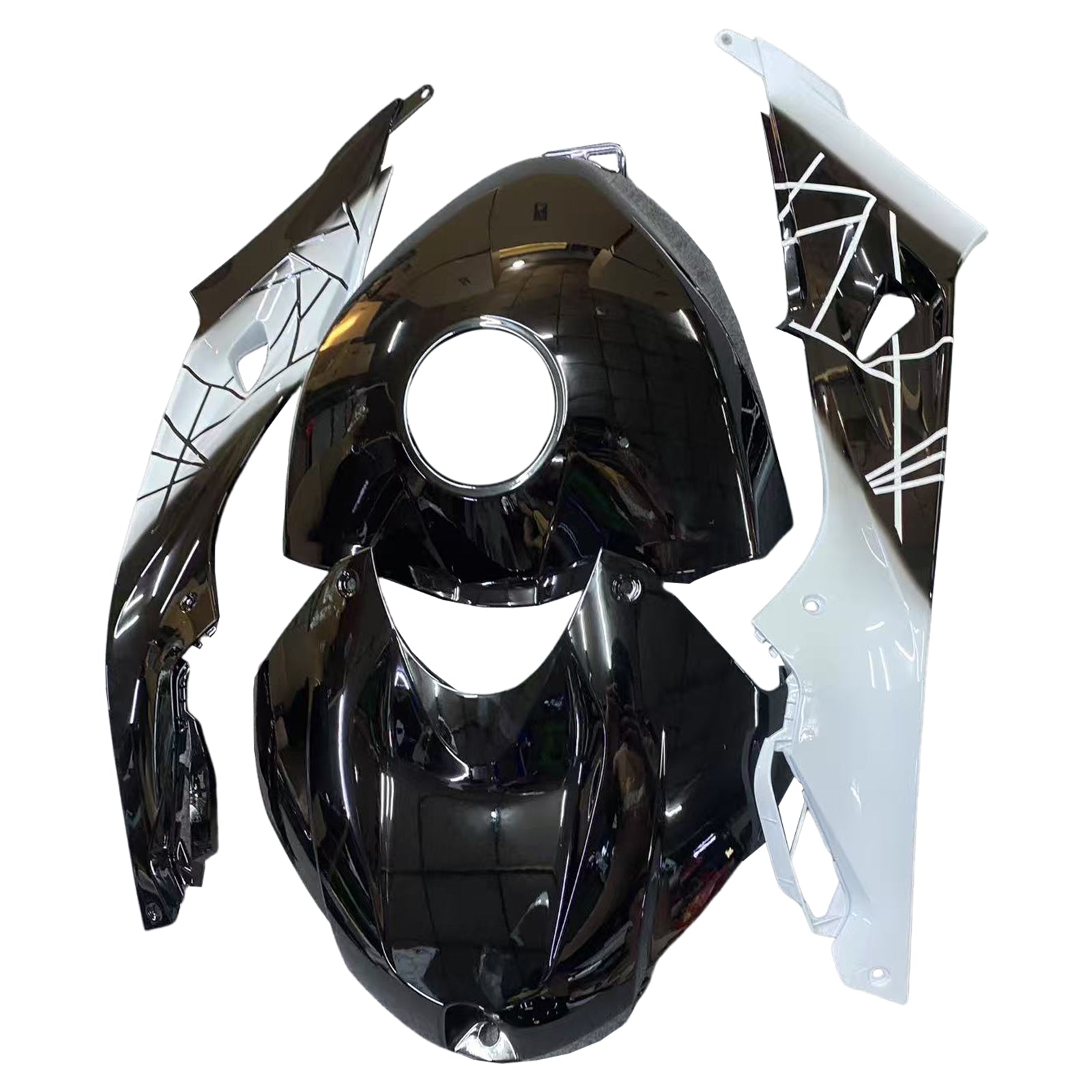 Amotopart 2015-2016 BMW S1000RR Black & White Fairing Kit